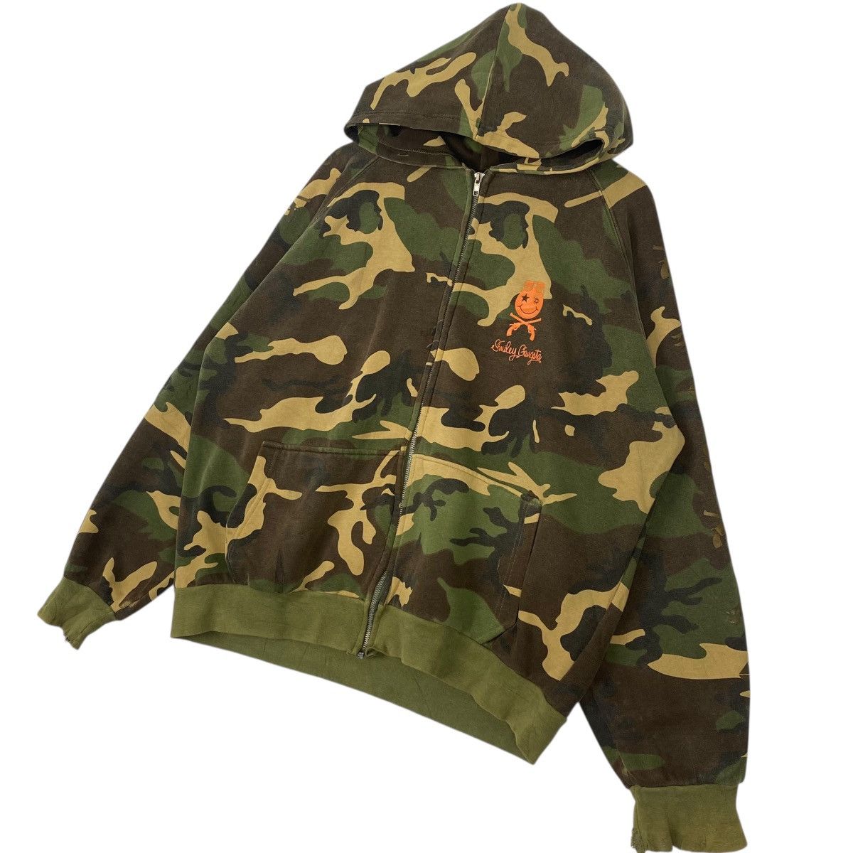 Other Vintage Smiley Gangsta Camouflage Hoodie Sweater Waffle Size US M / EU 48-50 / 2 - 2 Thumbnail