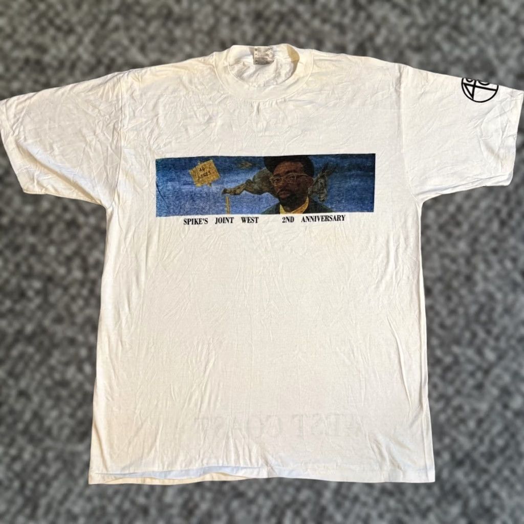 Vintage VINTAGE Spikes Joint 40 Acres And A Mule Spike Lee 1993 Movie Graphic Print Logo Double-Sided Crew Neck Short Sleeve Cotton White T Shirt Sz XL Men Size US XL / EU 56 / 4 - 1 Thumbnail