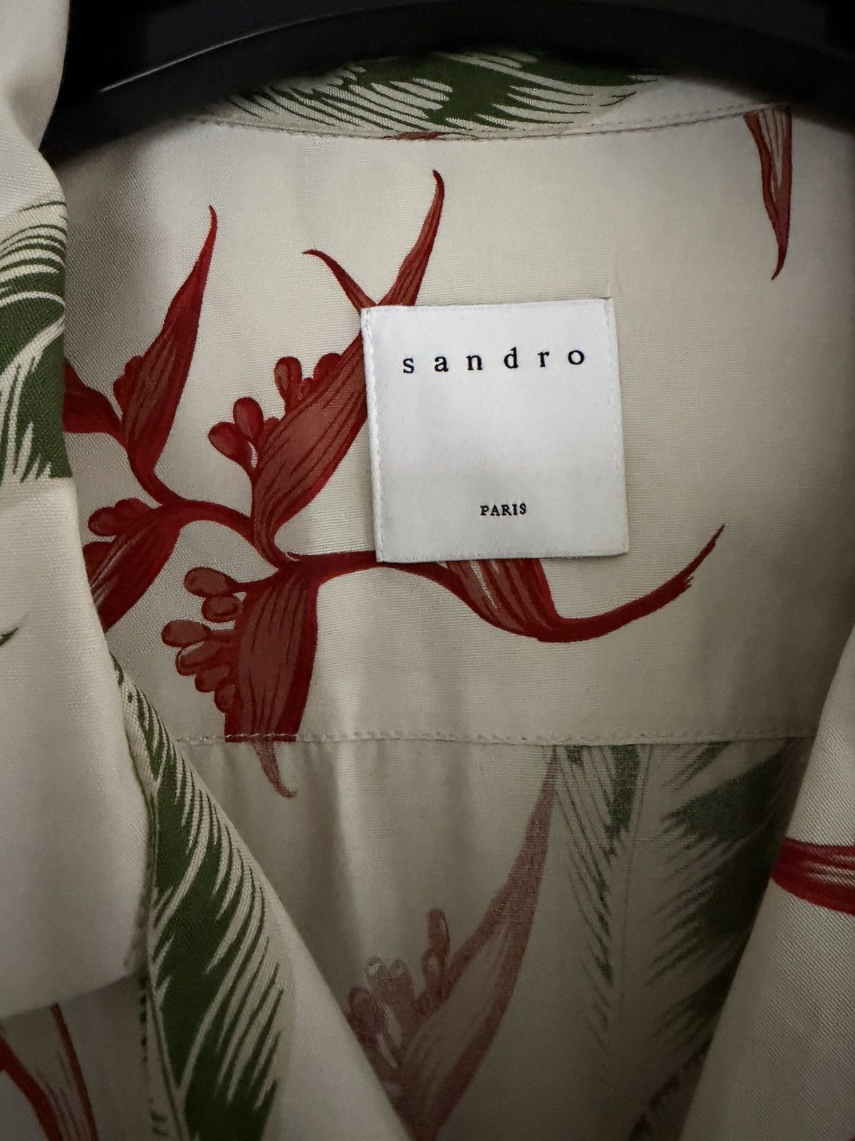 Sandro Sandro Paris Tropical Print Short Sleeve Size US S / EU 44-46 / 1 - 3 Thumbnail