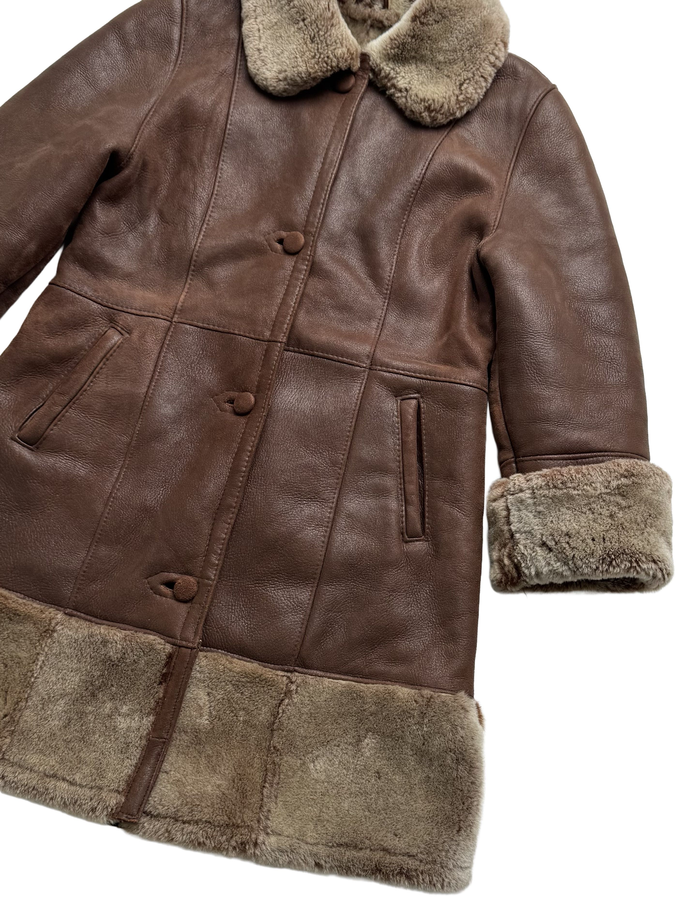 Vintage Vintage Real Sheepskin Coat Size L / US 10 / IT 46 - 8 Thumbnail