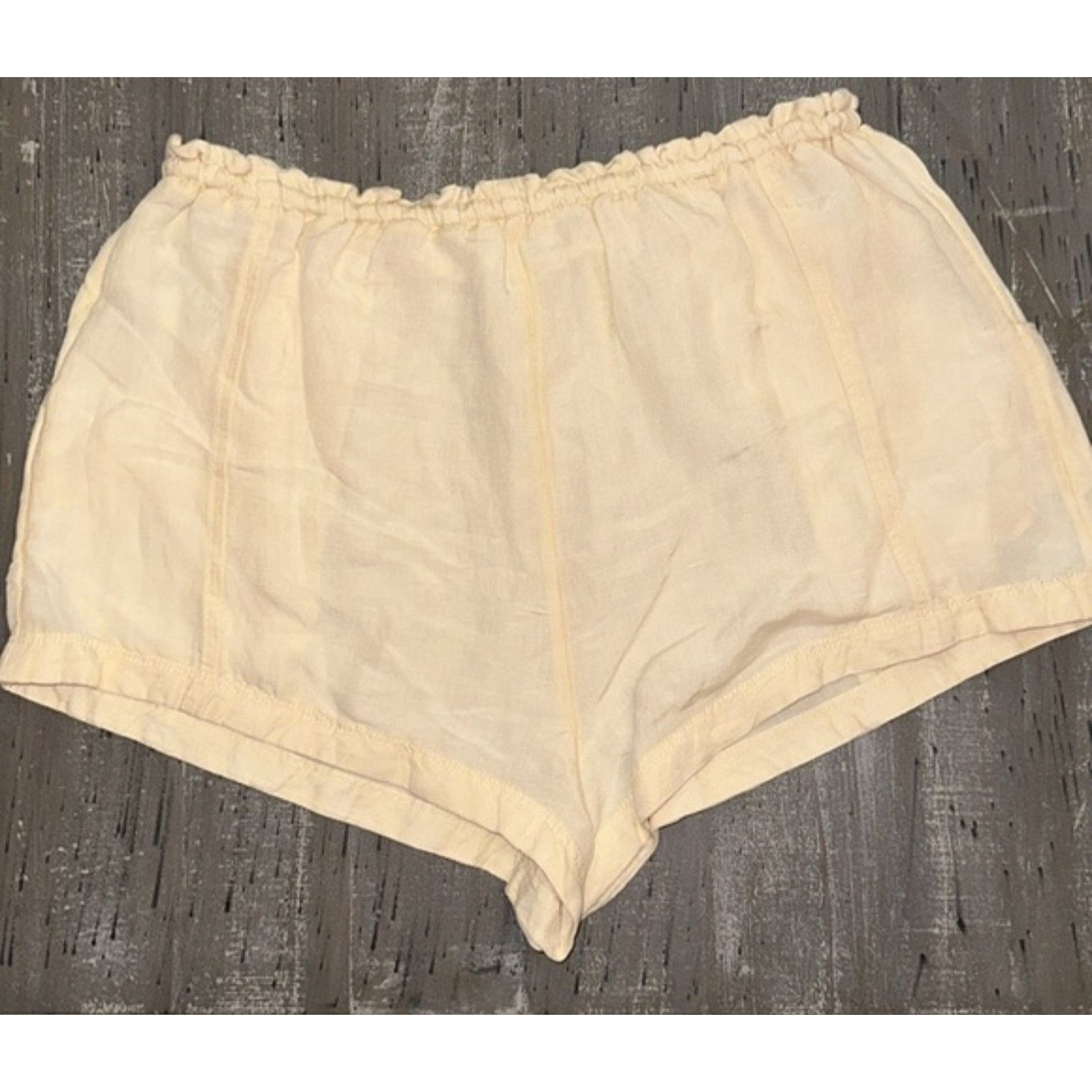 Free People WeThe Free People Mirella Linen & Cotton Drawstring Shorts S Size 27" / US 4 / IT 40 - 6 Thumbnail