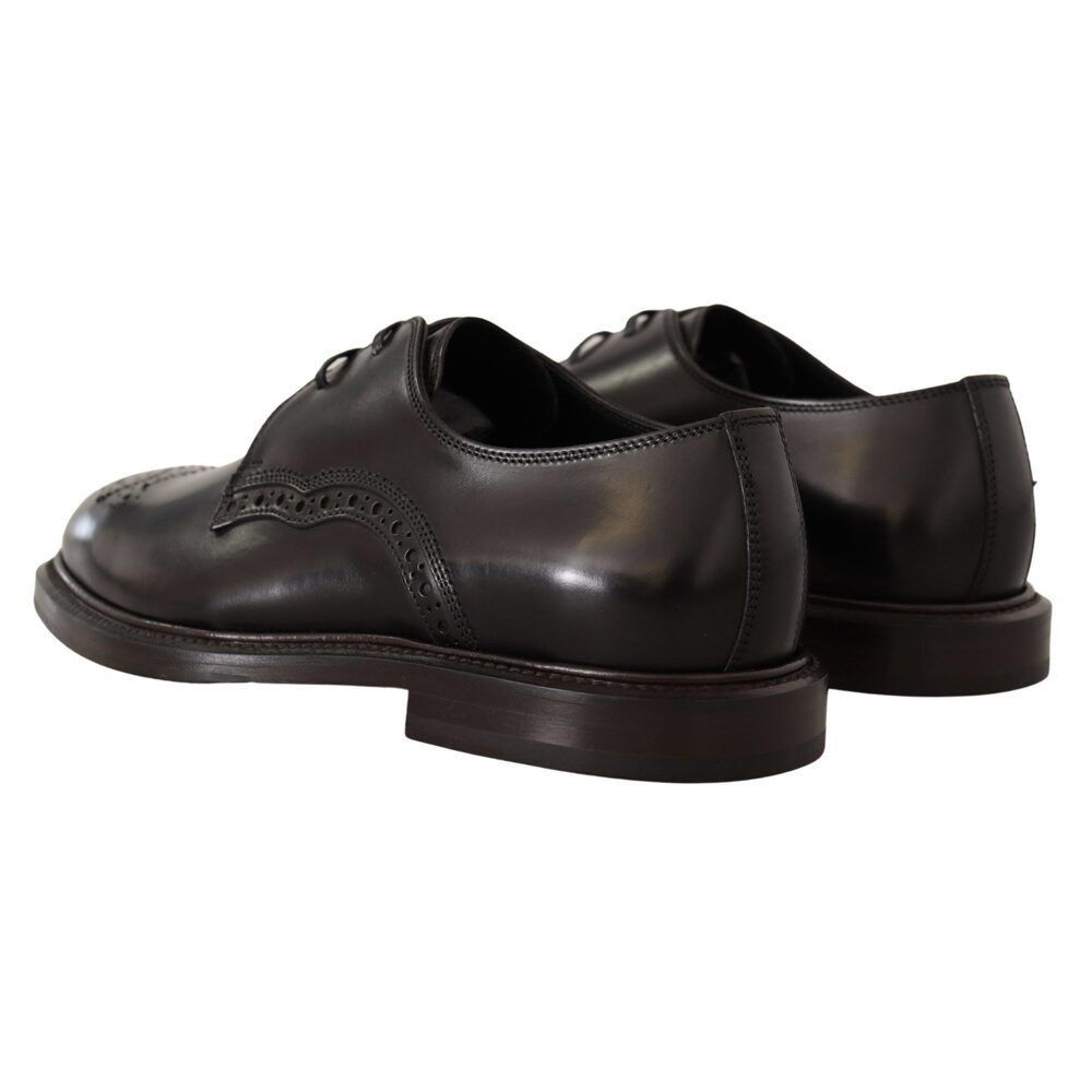 Dolce & Gabbana Dolce & Gabbana Elegant Black Derby Dress Shoes Size US 6 / EU 39 - 6 Thumbnail