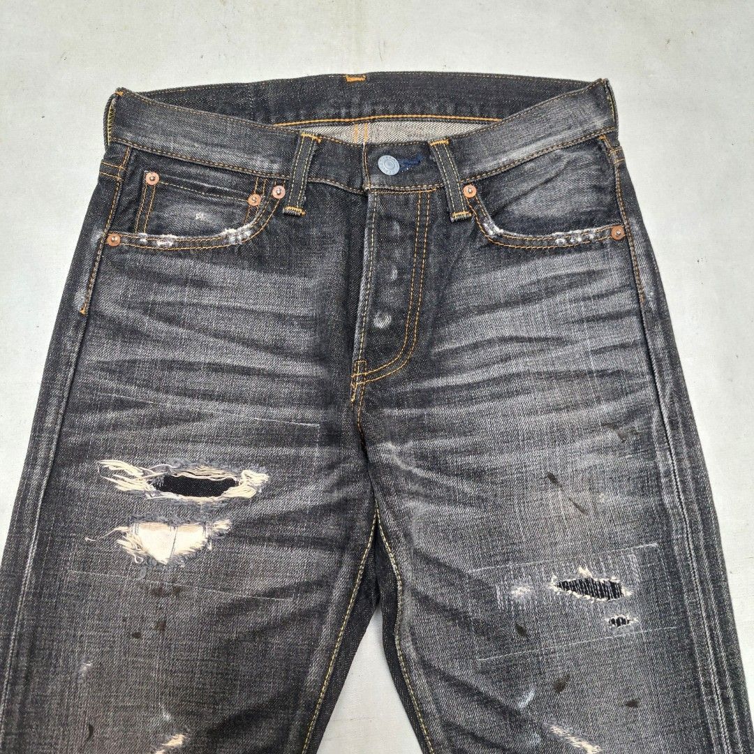 Beauty Beast × Hysteric Glamour × Japanese Brand Rare Distressed japanese selvedge denim splatter Size US 28 / EU 44 - 3 Thumbnail