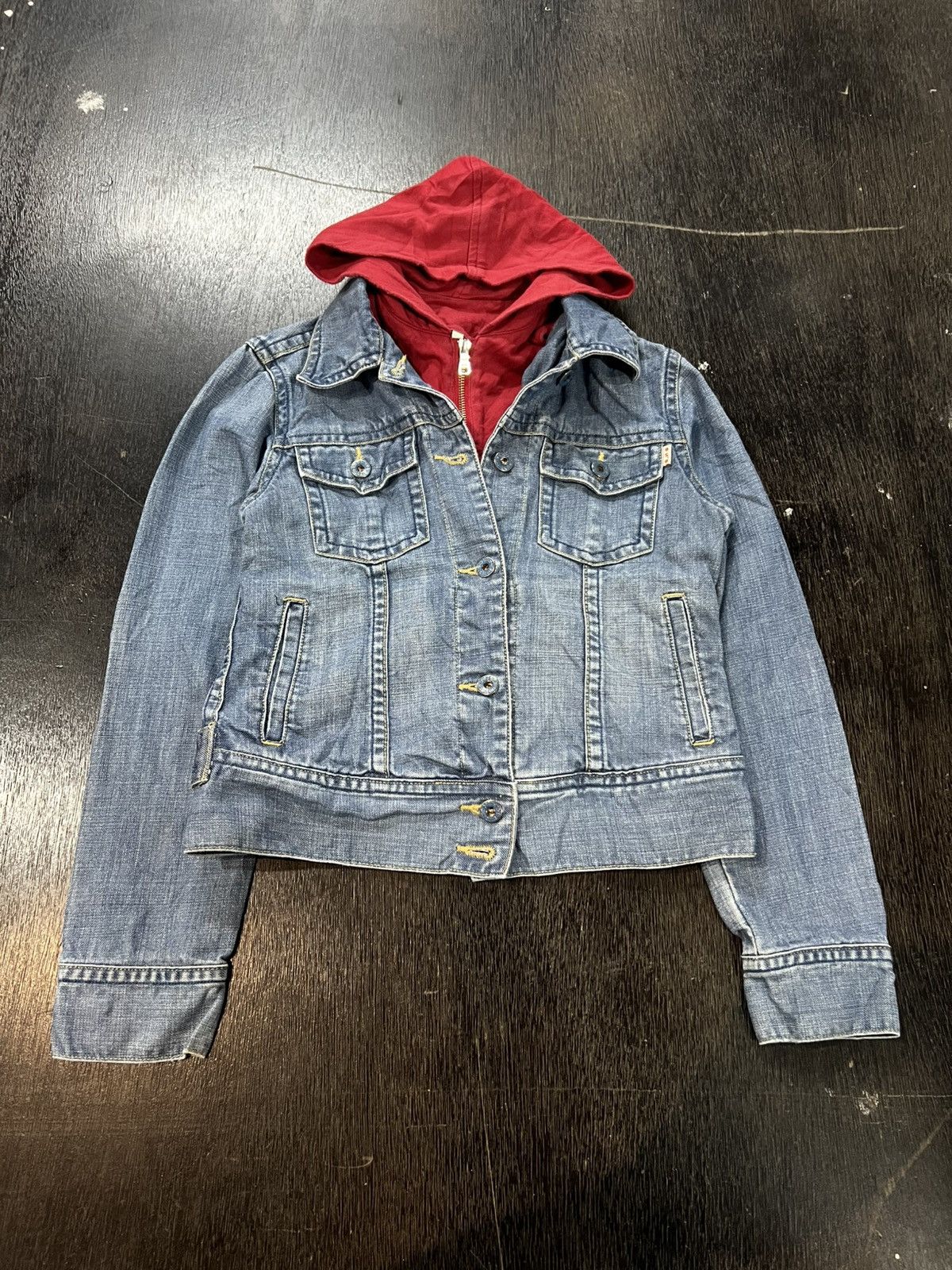 Japanese Brand BSB Japanese Koi Fish Embroidered Denim Jacket Size US S / EU 44-46 / 1 - 2 Thumbnail