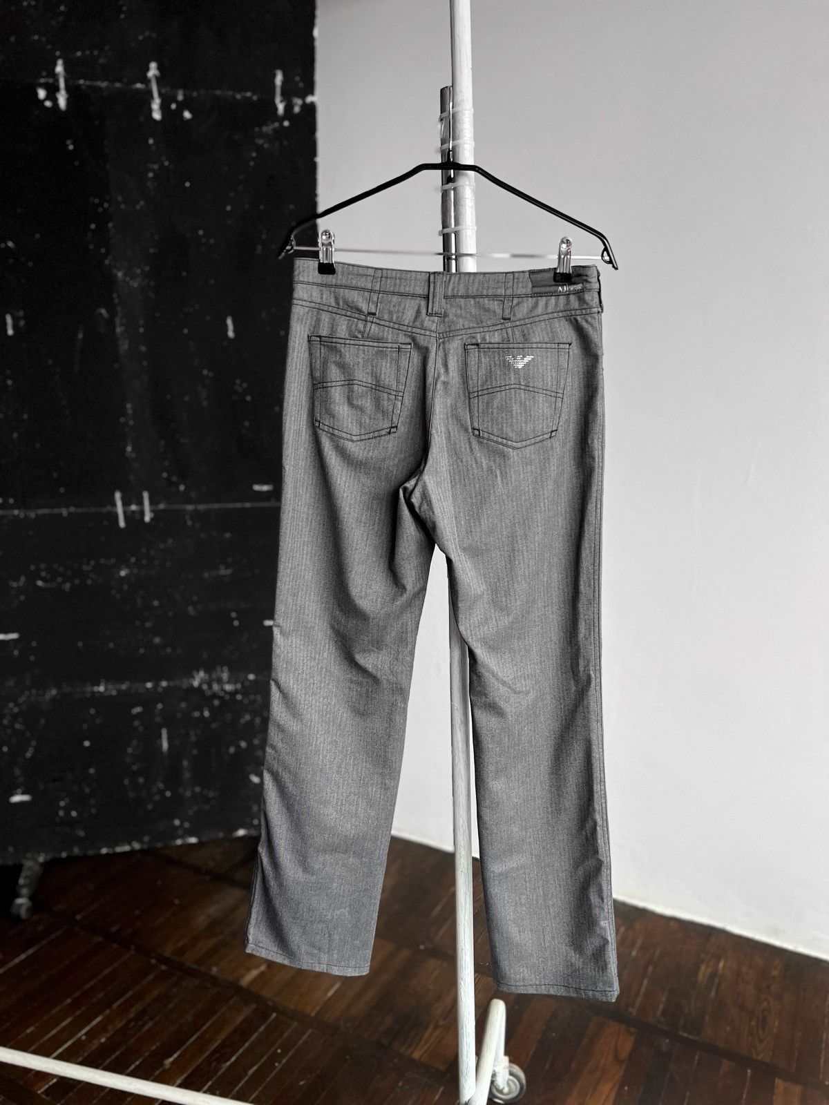 Armani × Emporio Armani Armani Jeans Women Gray Stretch Trouser Pants Zipper Closure Size 30" / US 8 / IT 44 - 3 Thumbnail