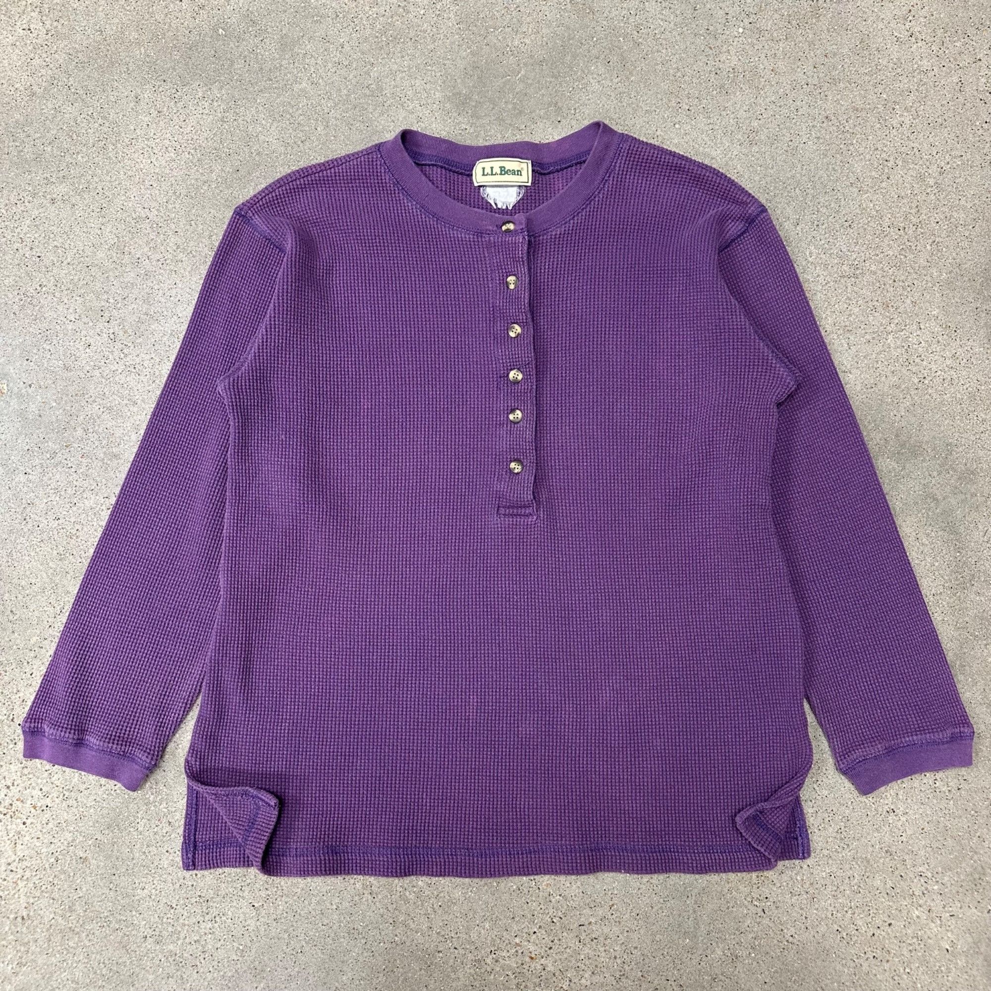 L.L. Bean × Vintage Vintage 80s L.L. Bean Thermal Waffle Half Button Longsleeve Size US S / EU 44-46 / 1 - 1 Thumbnail