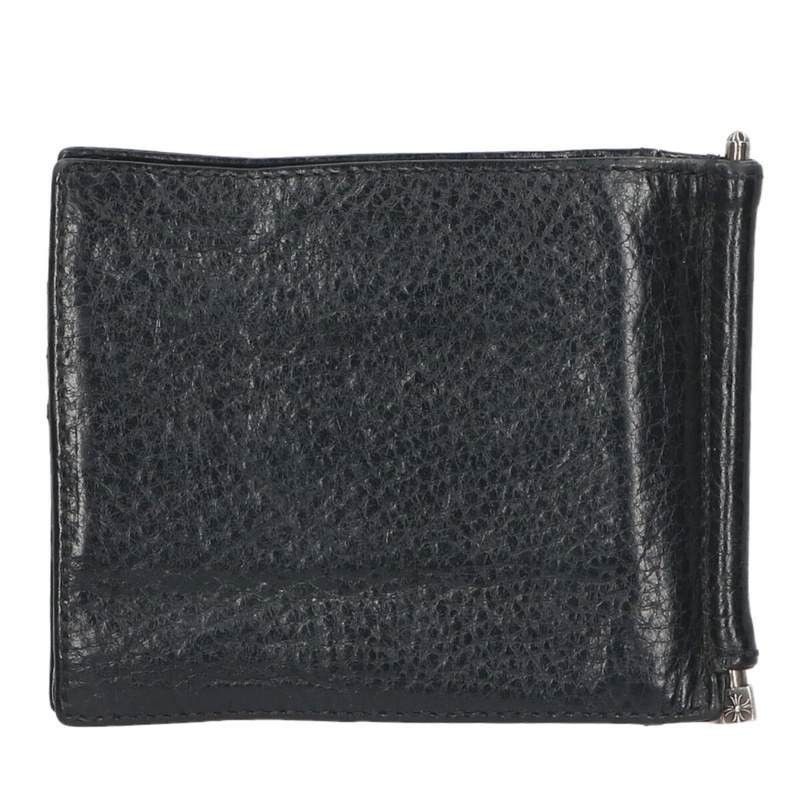 Chrome Hearts Leather Money Clip Wallet