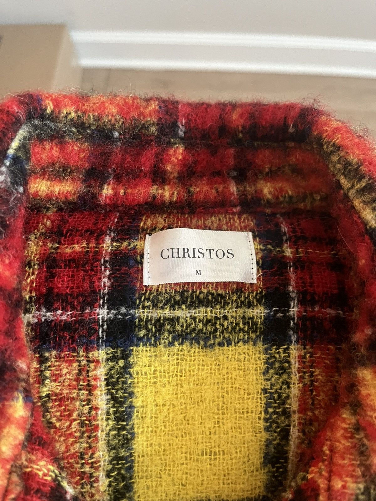 Christos New York Christos New York Red/Yellow Mohair Wool Flannel Size US M / EU 48-50 / 2 - 2 Thumbnail