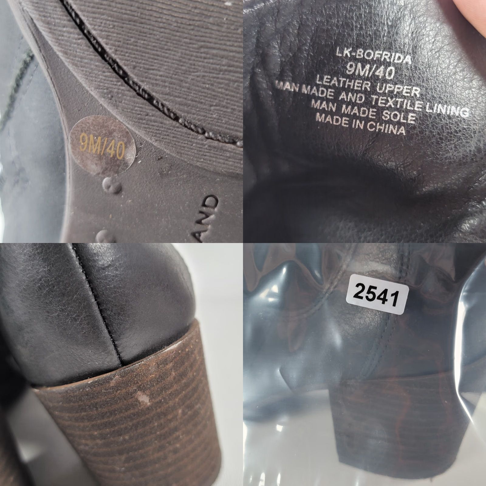 Lucky Brand Lucky Brand Women’s Bofrida Bootie, Black Ankle Booties, Size 9 M, Leather, Zip, Round Toe, Mid Heel, Black, Shoes, Womens Size US 9 / IT 39 - 9 Thumbnail