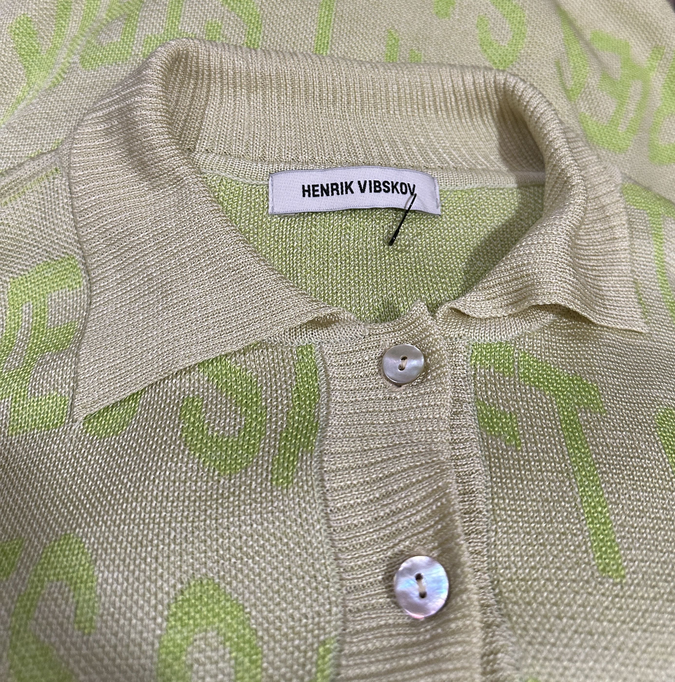 Henrik Vibskov Green Neon Polo Sweater Size US S / EU 44-46 / 1 - 4 Thumbnail