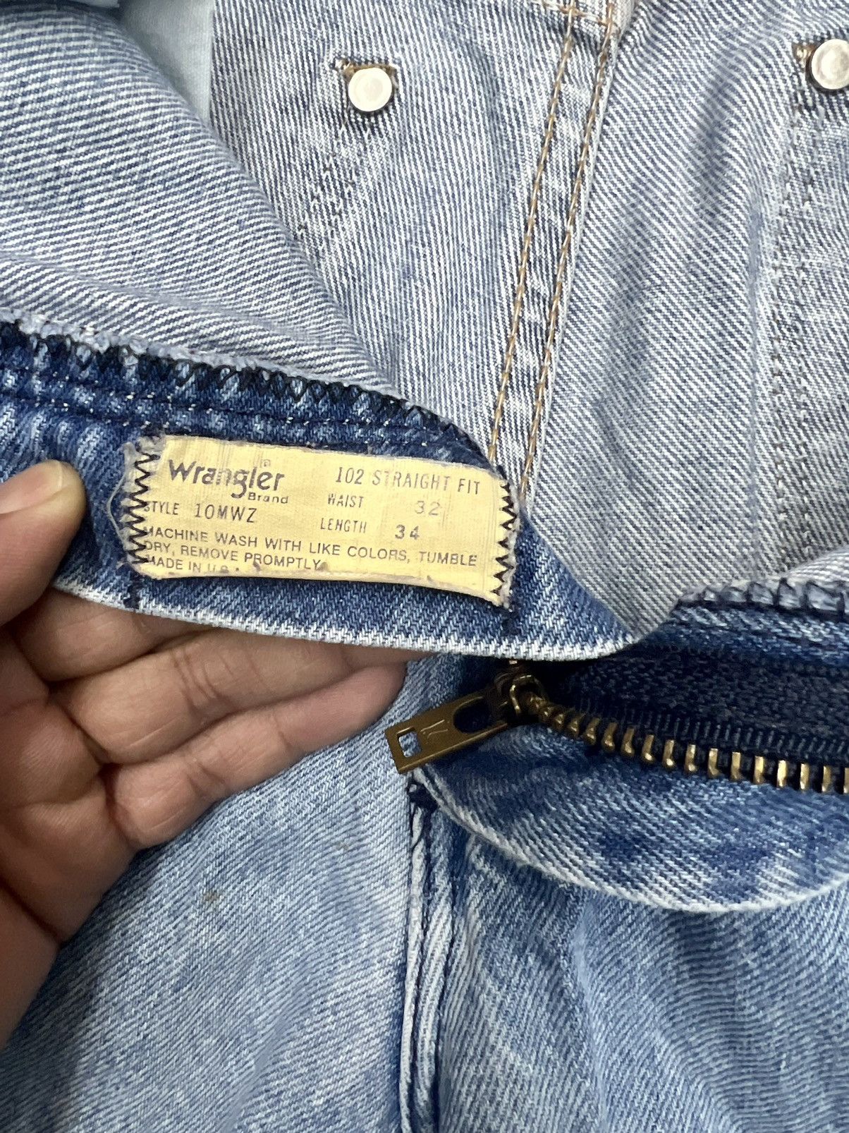 Vintage × Wrangler VINTAGE 40s WRANGLER 10MWZ BLUE BELL DENIM Size US 32 / EU 48 - 13 Thumbnail