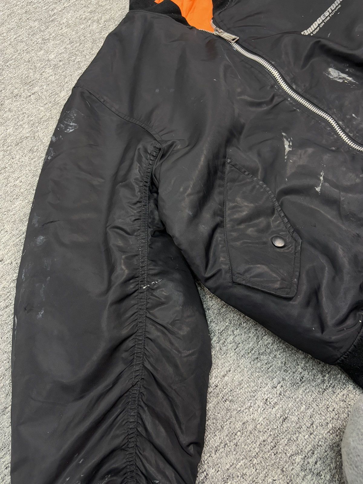 Japanese Brand Vintage Intermediate Ma-1 Flight Bomber Jacket Bridgestone Size US XL / EU 56 / 4 - 7 Thumbnail