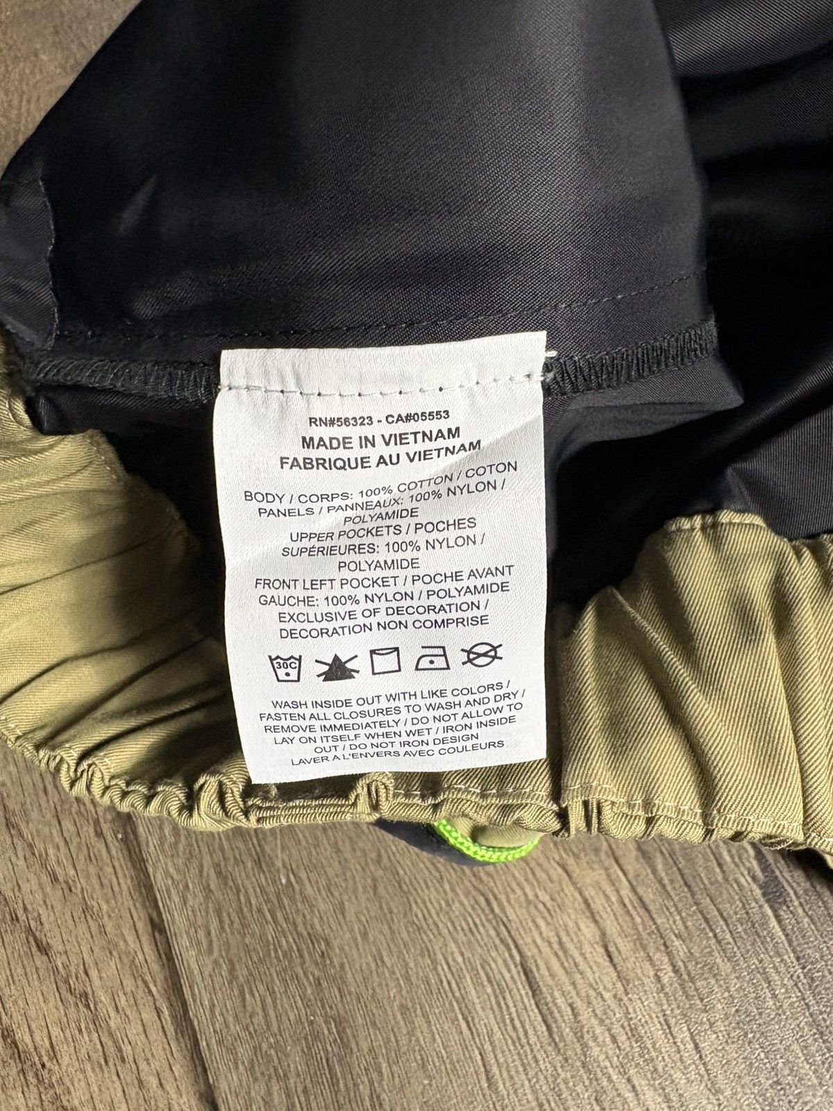 Nike x Feng Chen Wang Cargo Pants Khaki Shorts Men Size XXL