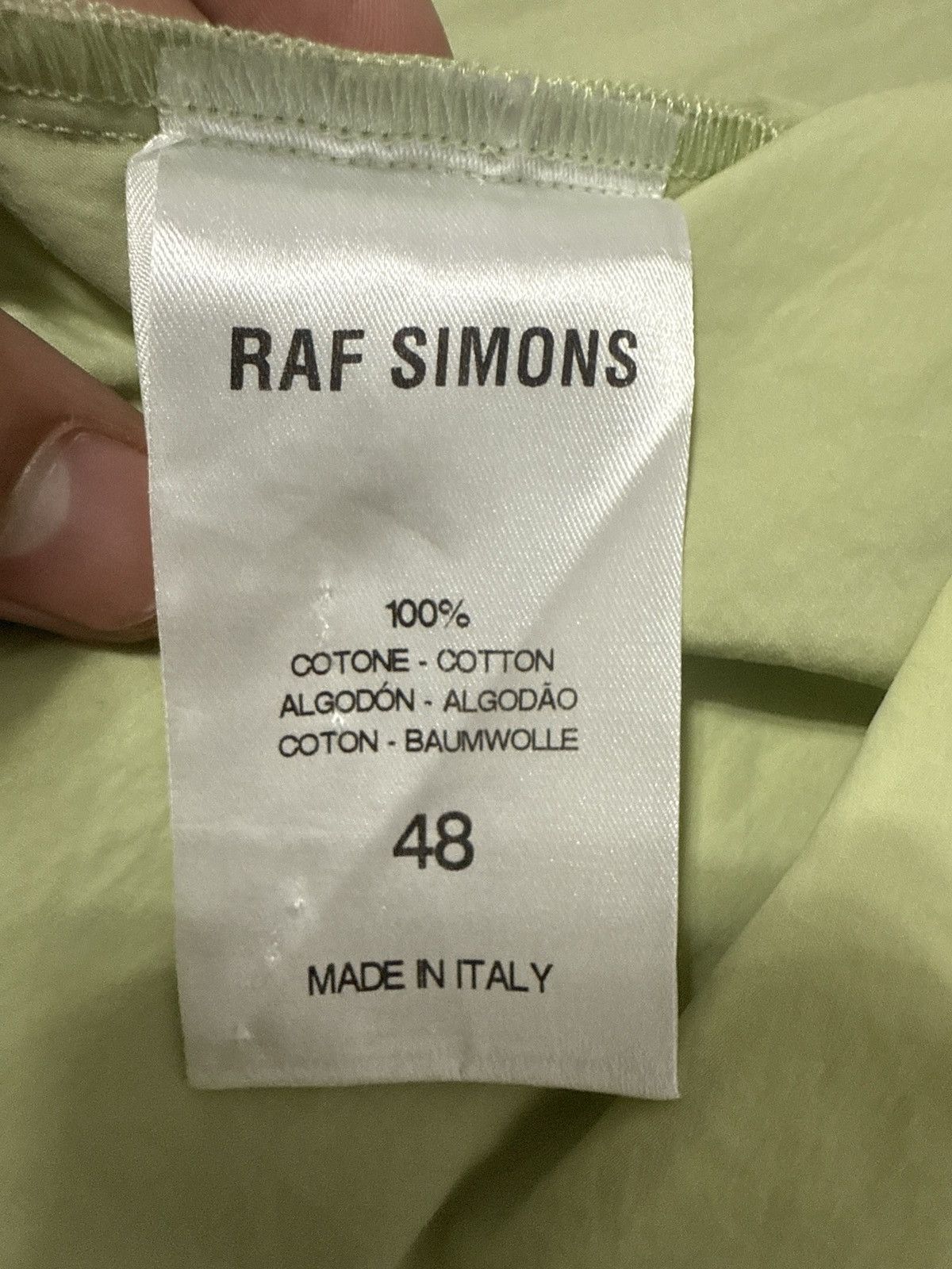 Raf Simons VINTAGE RAF SIMONS OLIVE GREEN BUTTON UP Size 48L - 5 Thumbnail