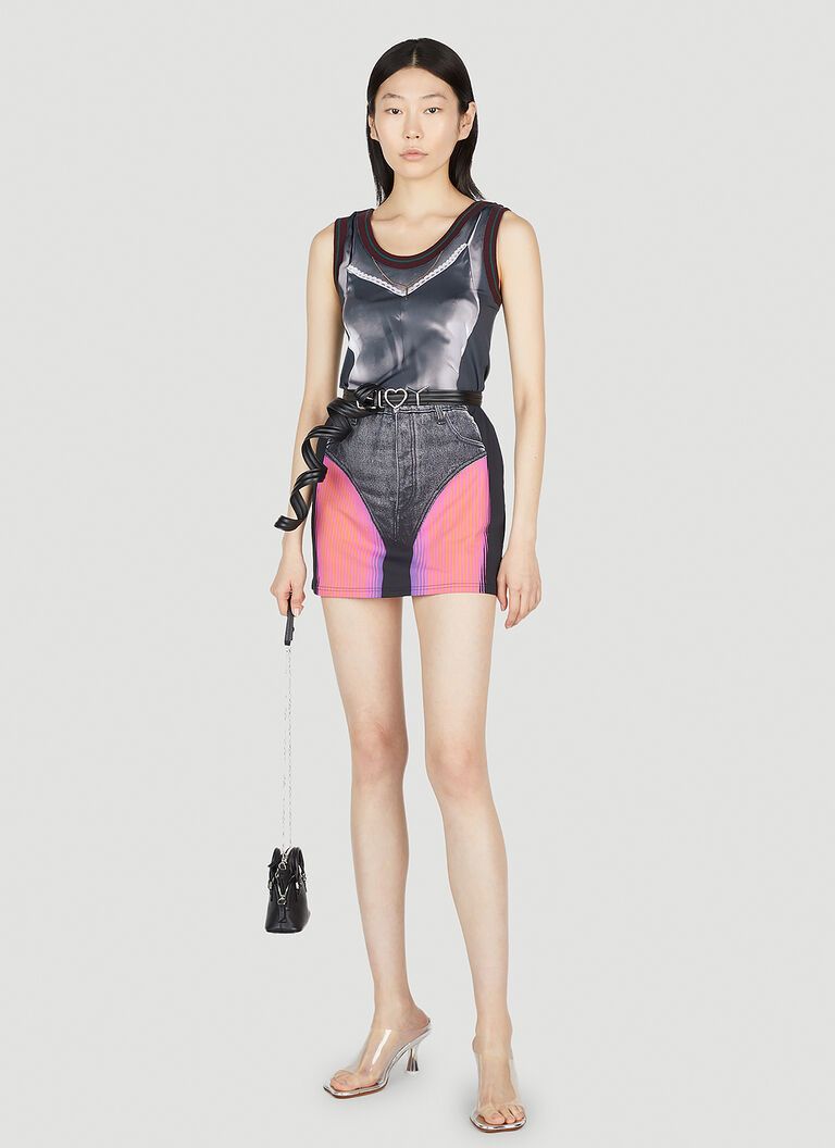 Jean Paul Gaultier × Y/Project Trompe L'oeil Janty Mini Skirt Size 26" / US 2 / IT 38 - 2 Thumbnail
