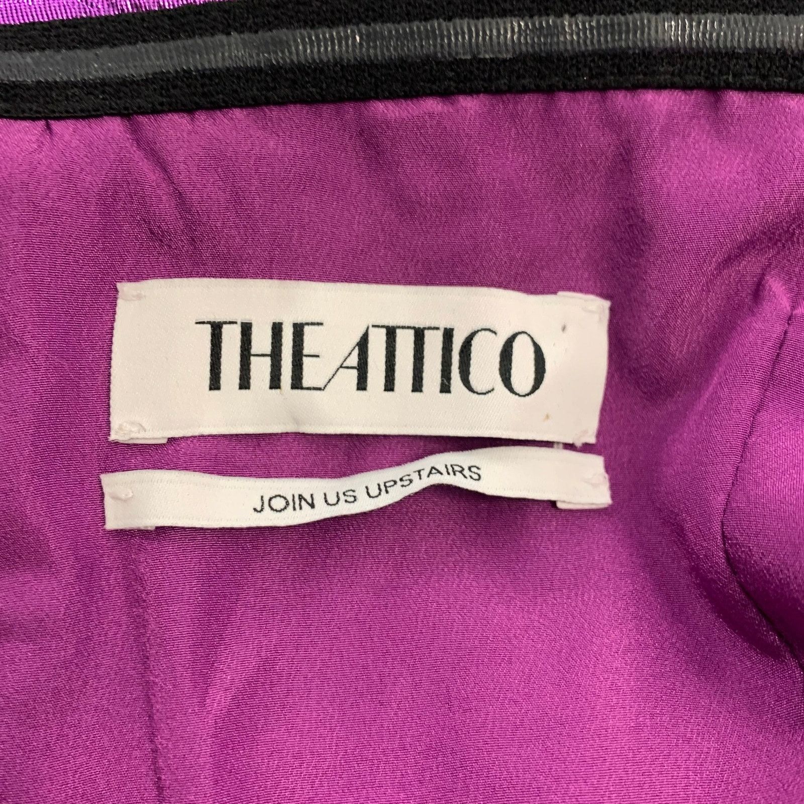 The Attico ATTICO Size 6 Purple Polyester Metallic Mini Dress Size M / US 6-8 / IT 42-44 - 5 Thumbnail