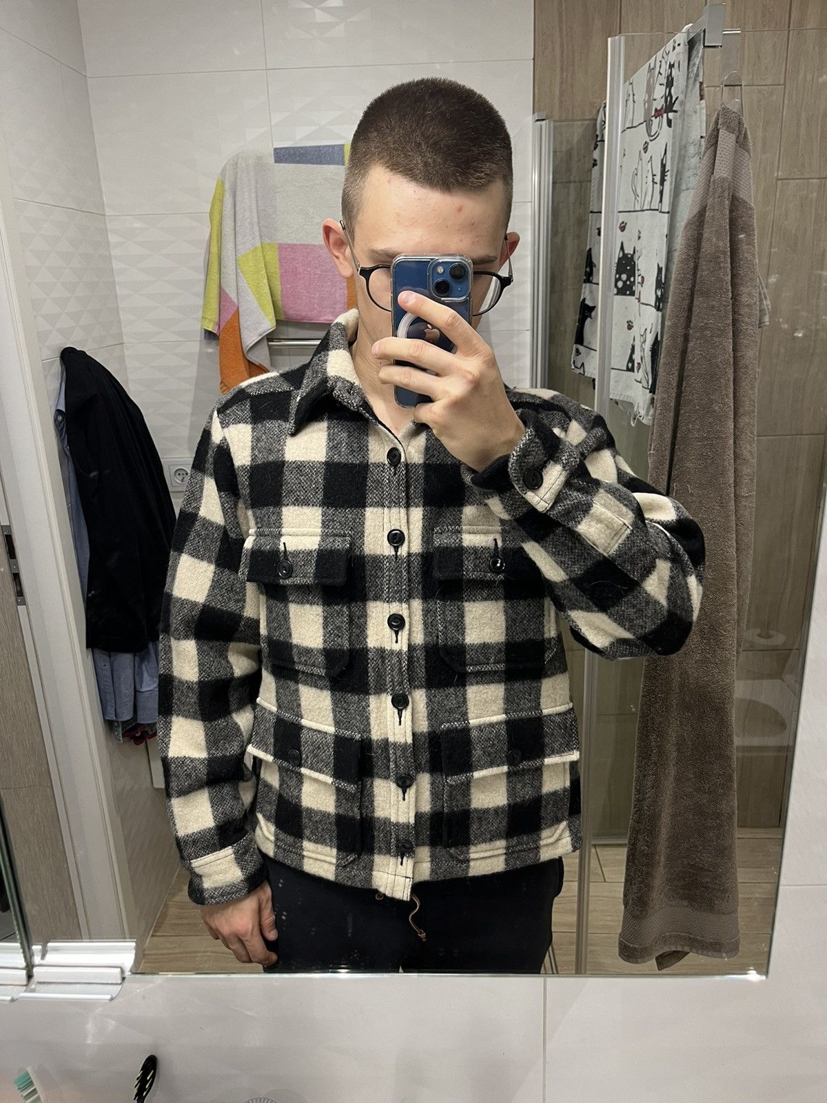 Flannel × Ralph Lauren × Vintage Vintage Ralph Lauren cropped wool plaid flannel jacket shirt Size US M / EU 48-50 / 2 - 3 Thumbnail