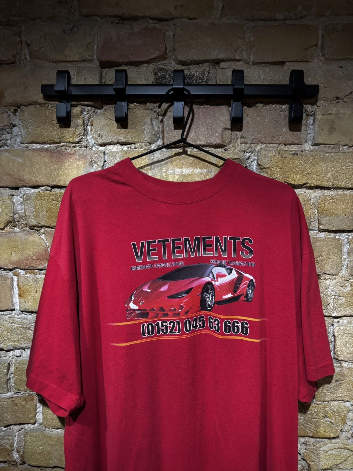 Vetements vetements red lamborghini t shirt Size US M / EU 48-50 / 2 - 2 Thumbnail