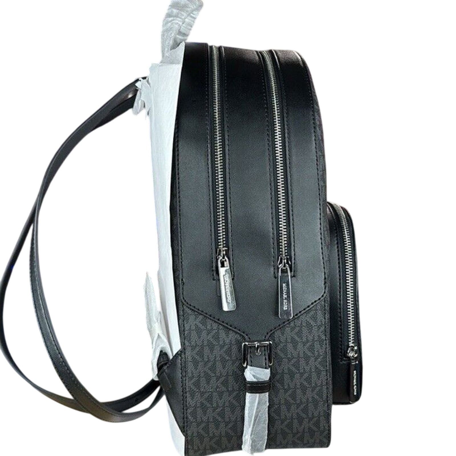 Michael Kors NWT Michael Kors Jaycee Large Backpack Logo MK Black Zip Size ONE SIZE - 3 Thumbnail