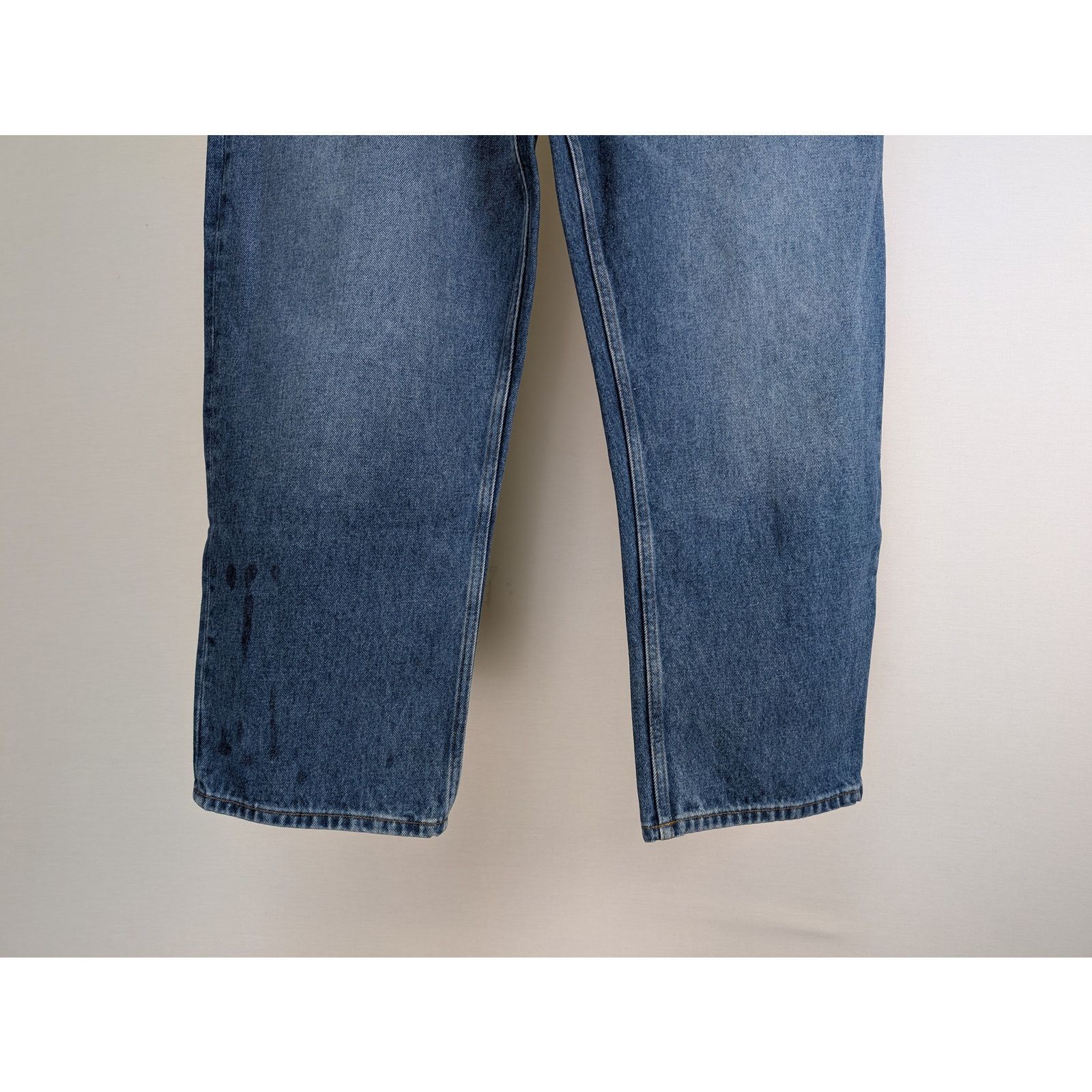 Studio Nicholson o1rshd1 Cropped Curved Leg Denim Jean in Wash Indigo Size US 34 / EU 50 - 3 Thumbnail