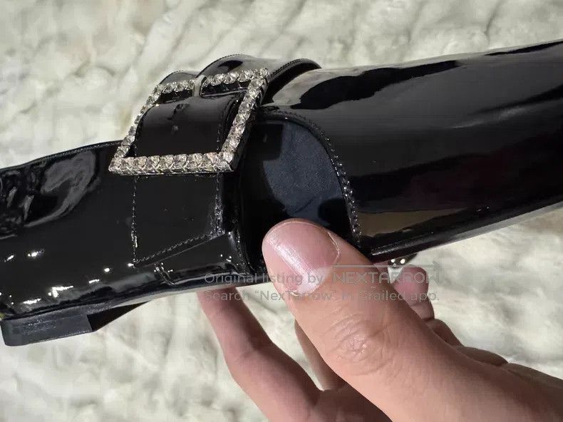 Saint Laurent Paris Saint Laurent Paris Crystal Buckle Loafers Leather Shoes Size US 10 / EU 43 - 7 Thumbnail