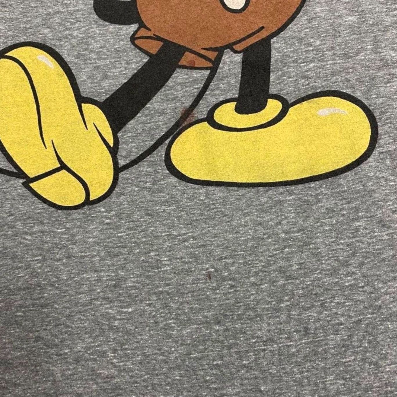 Disney Disney Mickey Mouse Classic Cartoon Character Graphic Grey T-Shirt XL Mens Short Sleeve Round Neck Cotton Size US XL / EU 56 / 4 - 4 Thumbnail