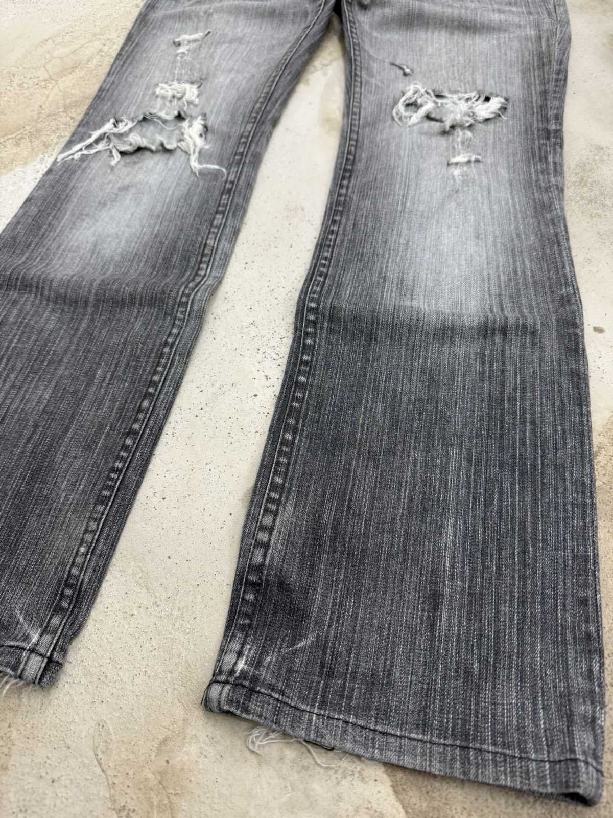 Nicole Club Monsieur Nicole 1974 Whisker Straight Leg Distressed Pants Size US 32 / EU 48 - 6 Thumbnail