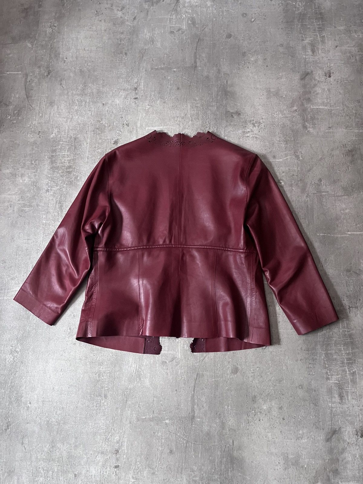 Gucci Gucci by Tom Ford leather jacket Laser cut edging 3/4 sleeve Size L / US 10 / IT 46 - 9 Thumbnail