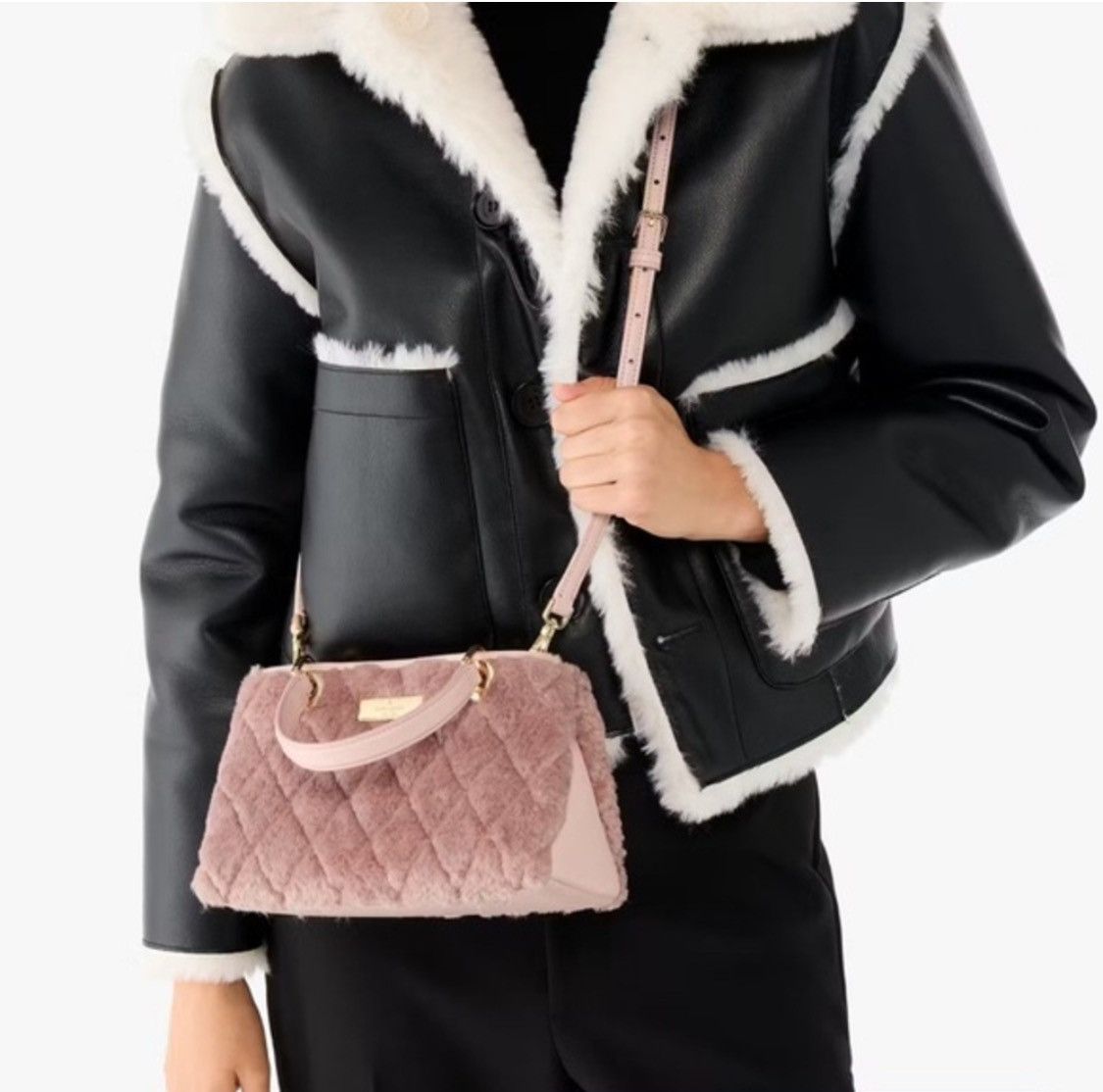 Kate Spade NWT KATE SPADE Carey Faux Fur‎ Small Sullivan Satchel Size ONE SIZE - 8 Thumbnail