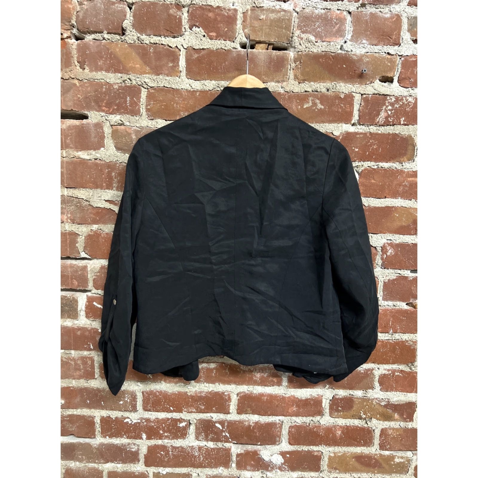 Anthropologie Cartonnier by Anthropologie Womens Black Cardigan Jacket M Regular Tencel Polyester Basic Jacket"} Size M / US 6-8 / IT 42-44 - 2 Thumbnail