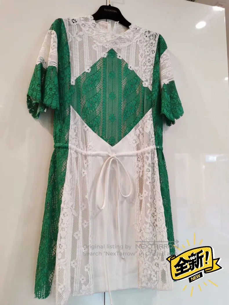Valentino Green lace dress - bsdinhchien.com