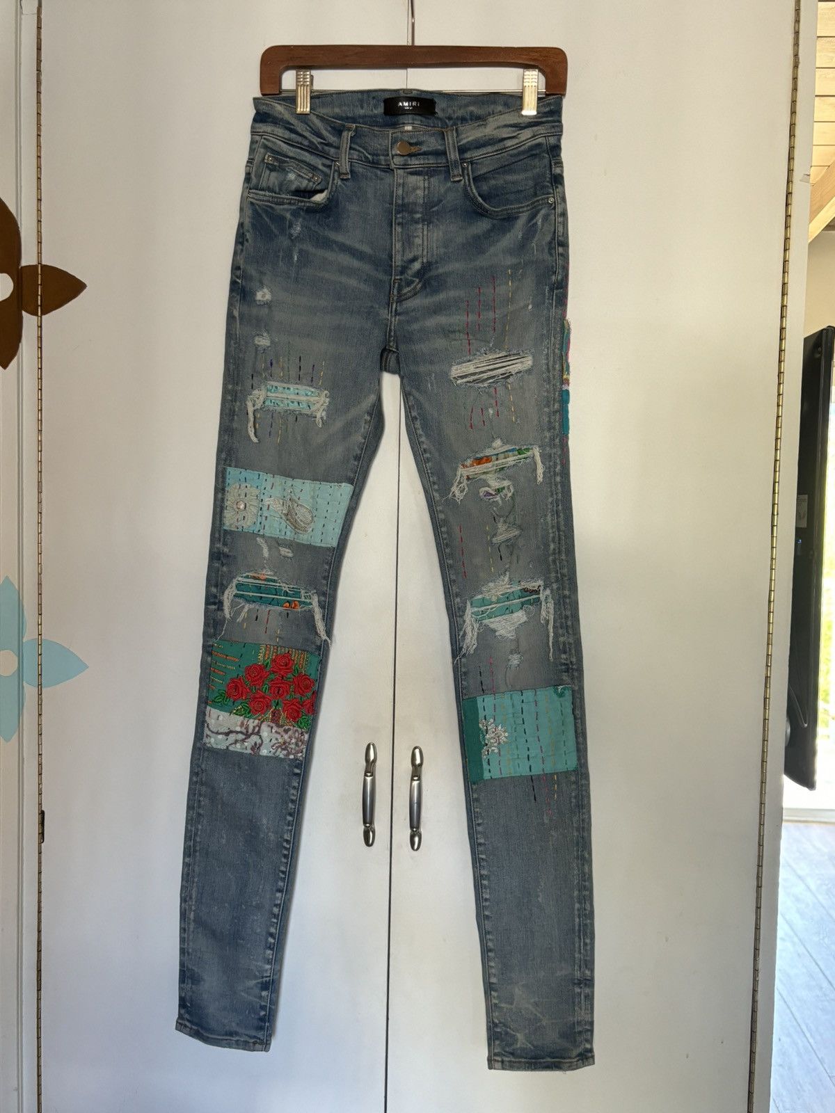 Amiri Amiri Embroidered Denim Size US 29 - 1 Thumbnail