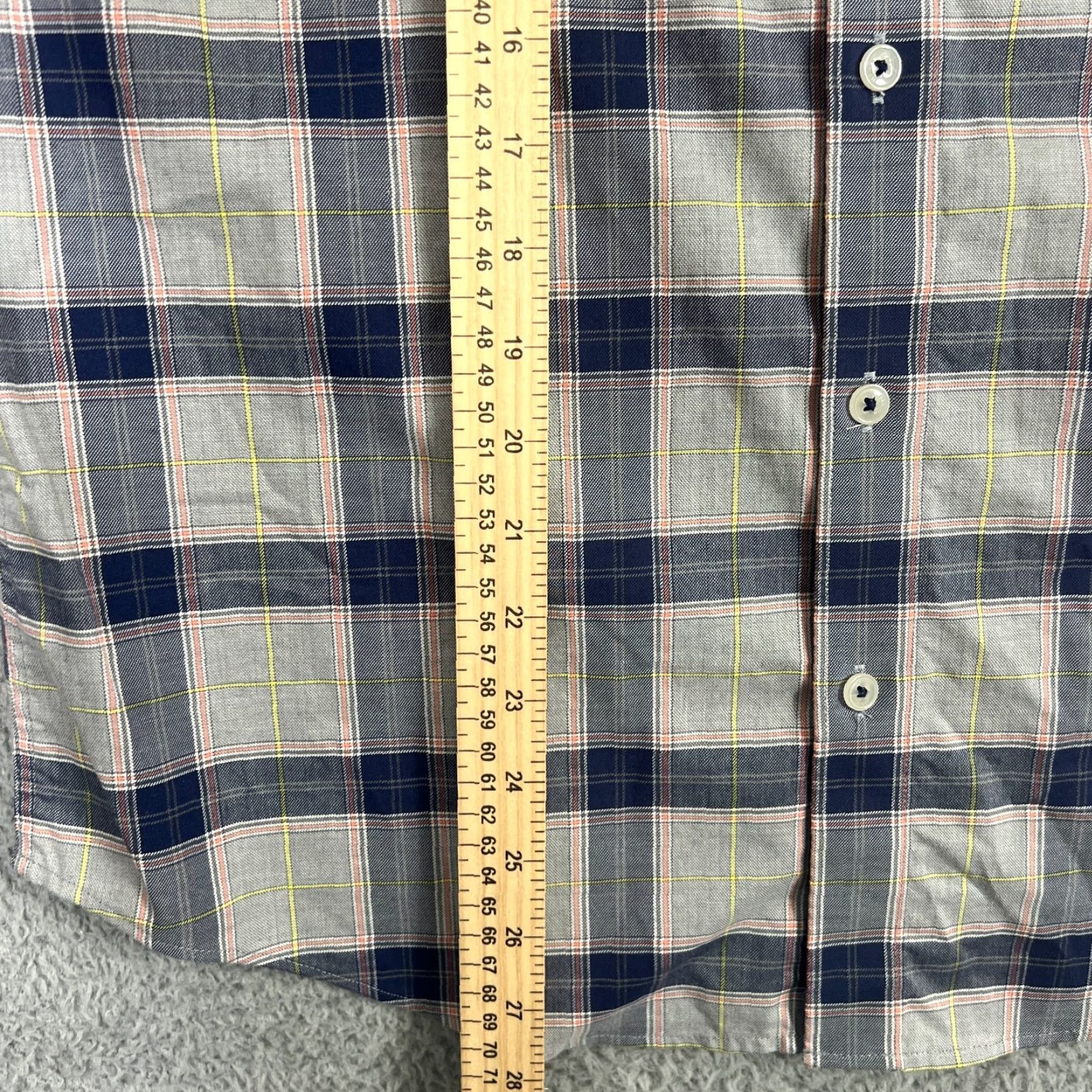 Vintage Twillory Shirt Mens M Untuckable Button Front Blue Gray Plaid Tailored Fit Casual Classic Preppy 90s Size US M / EU 48-50 / 2 - 3 Thumbnail