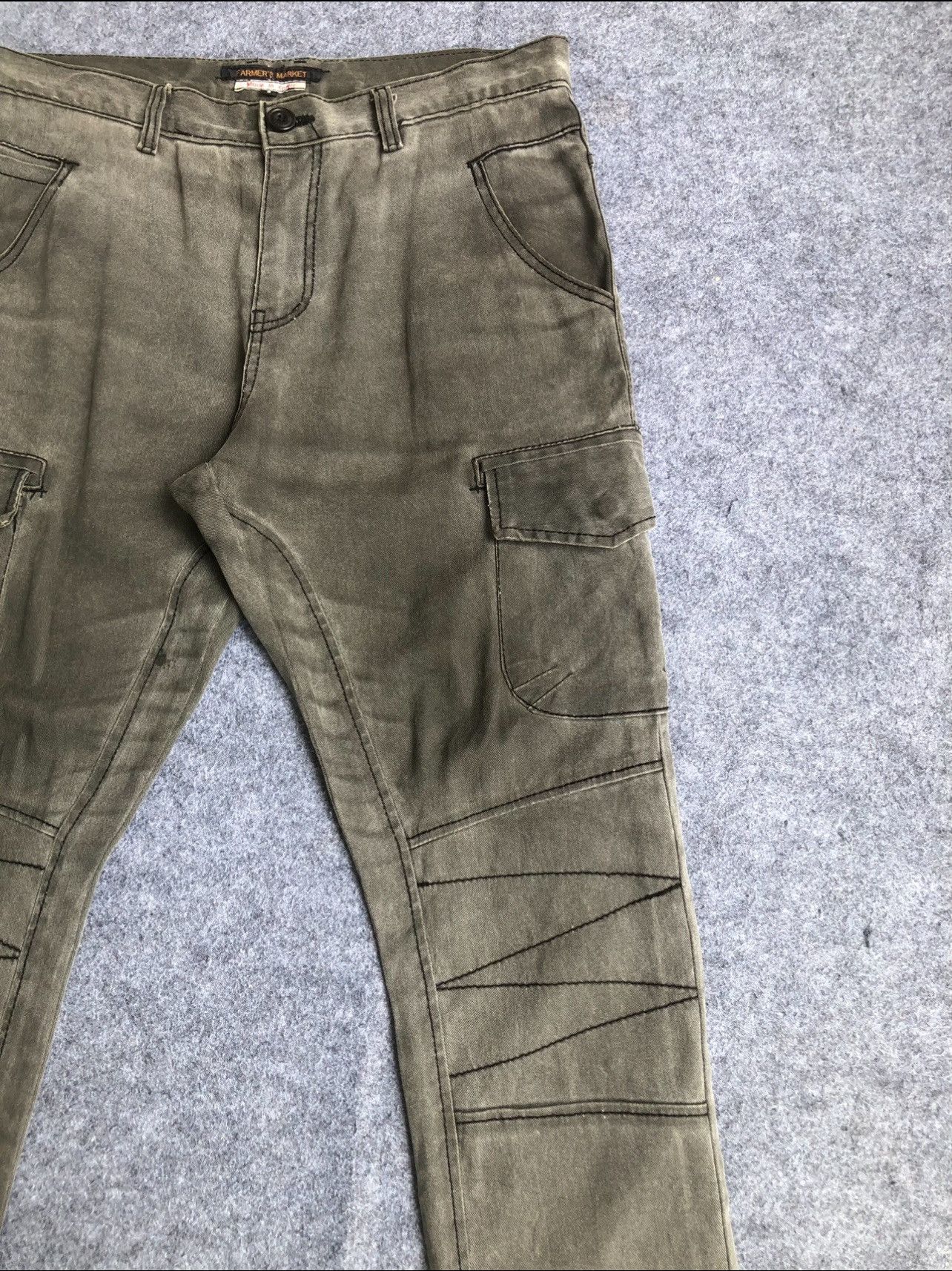 Japanese Brand Rare🔥Vtg Farmers Market Cargo Jeans Pants Multipocket Size US 35 - 3 Thumbnail
