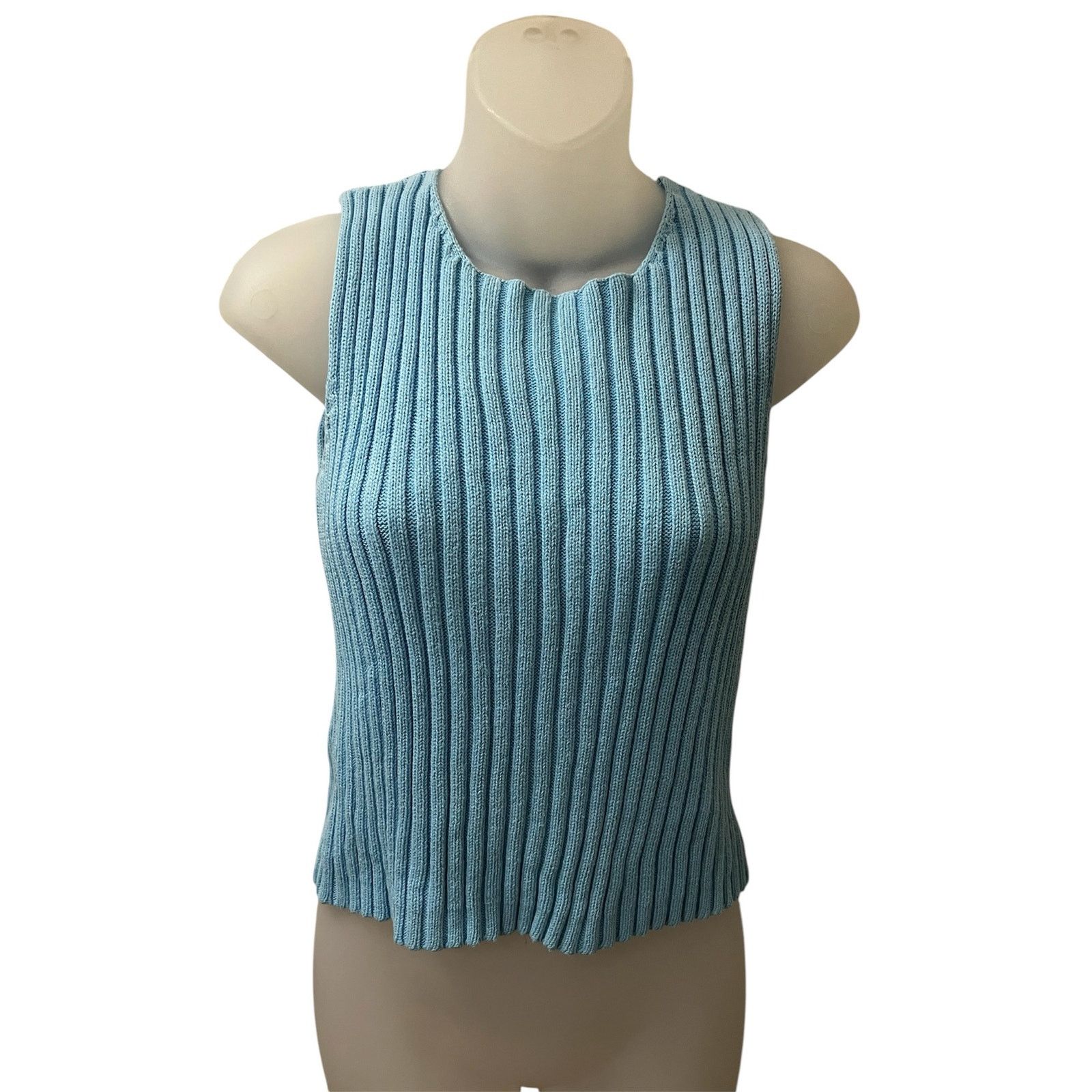 Gap Soft Ribbed Knit Sleeveless Pullover Sweater Tank Top Medium Size M / US 6-8 / IT 42-44 - 2 Thumbnail