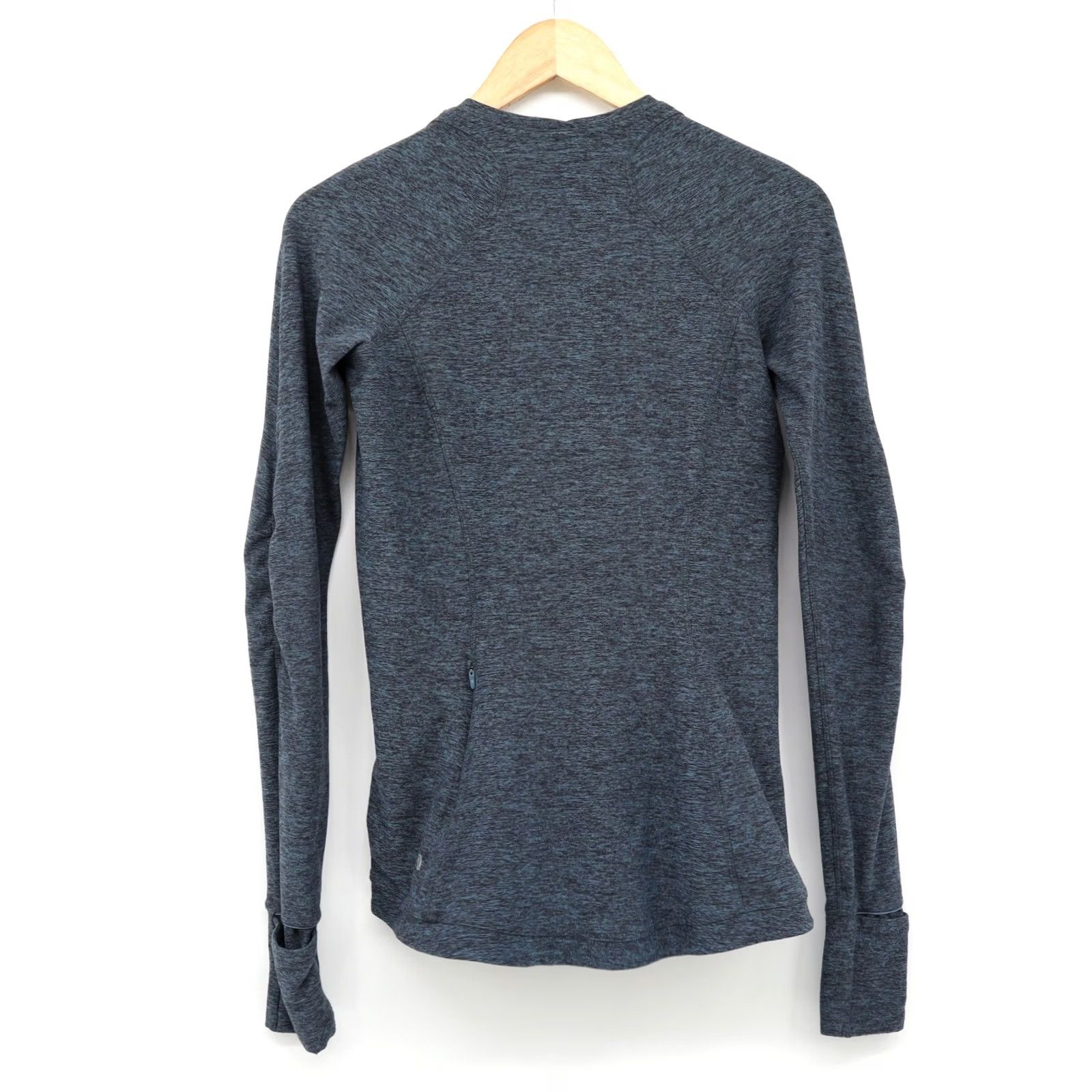 Lululemon Lululemon Women's Runderful Long Sleeve Heathered Petrol Blue Black Sz 8 Size M / US 6-8 / IT 42-44 - 2 Thumbnail