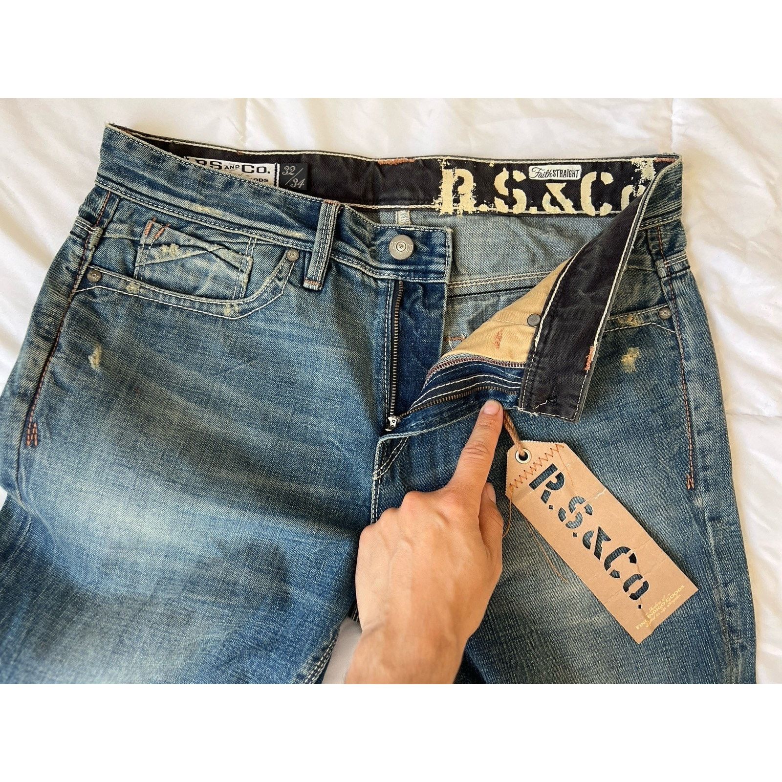 Rising Sun & Co. RS And CO Jeans Wide Leg Size 32 NWT Shane boot fit indigo Size US 32 / EU 48 - 3 Thumbnail