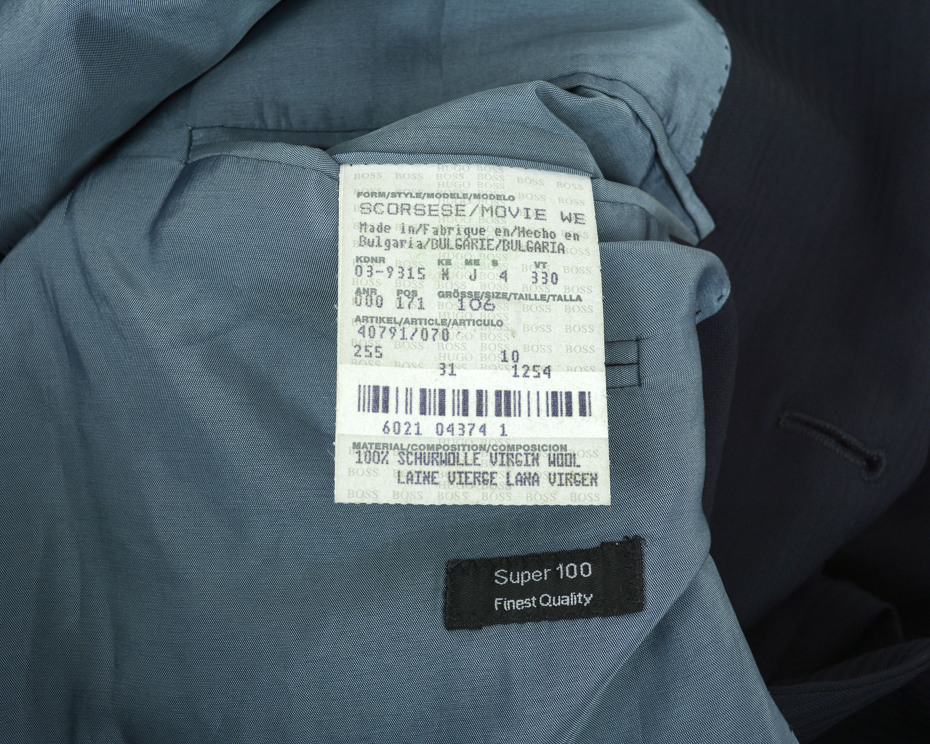 Hugo Boss Scorsese/Movie US 42 UK Wool EU 52 Blazer Suit Jacket Top Size 44L - 6 Thumbnail