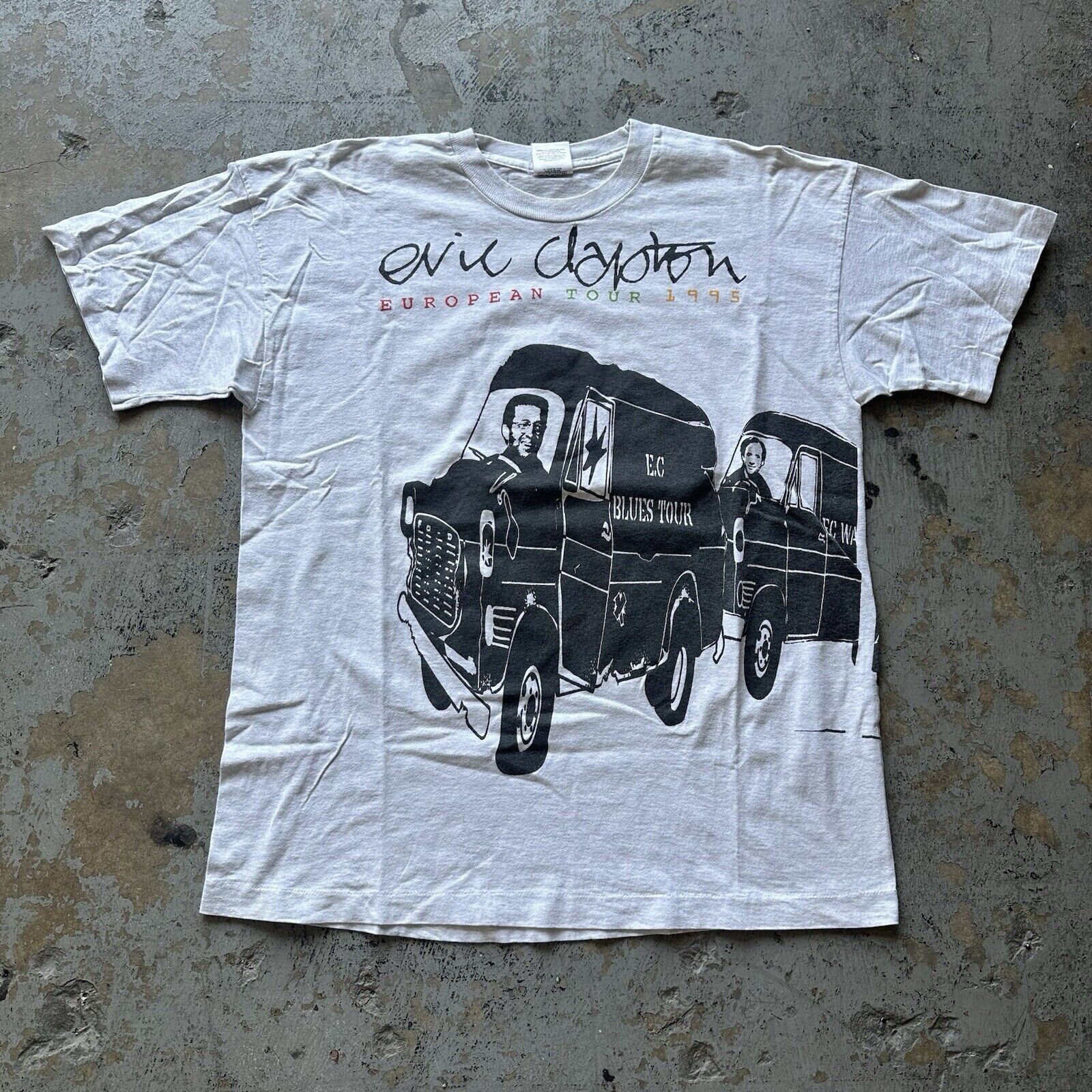 Band Tees × Vintage Vintage 1995 Eric Clapton European Tour T-Shirt XL RARE Size US XL / EU 56 / 4 - 1 Thumbnail