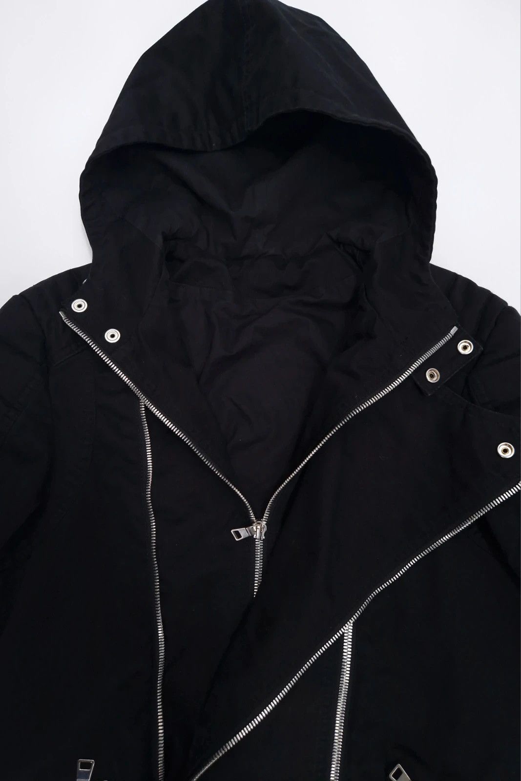 Balmain Balmain Hooded Biker Jacket Made in Japan Size US L / EU 52-54 / 3 - 17 Thumbnail