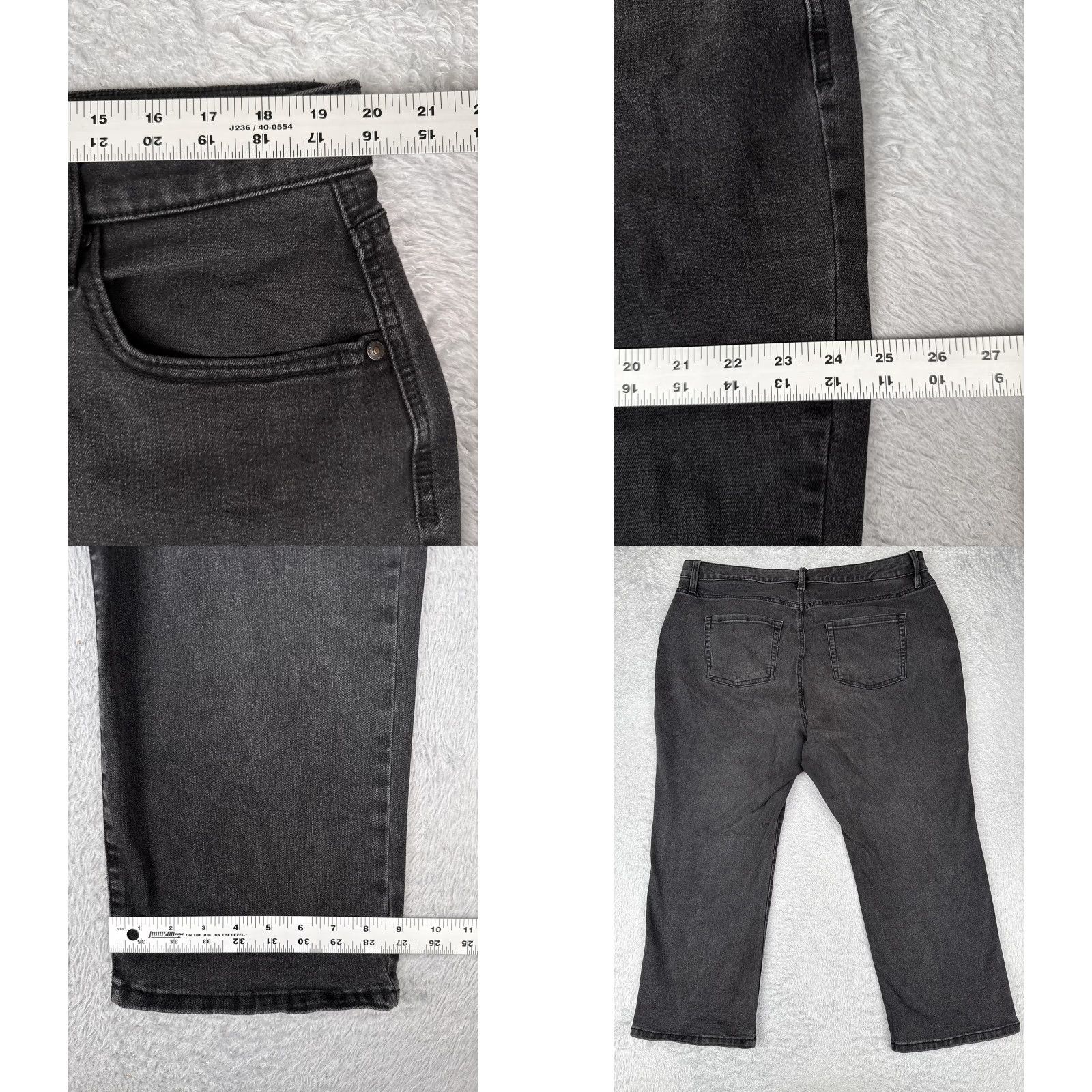 Style & Co Style & Co Jeans Womens 18W Black Capri Stretch Denim Plus Size Pants Size 40" / US 18 - 9 Thumbnail