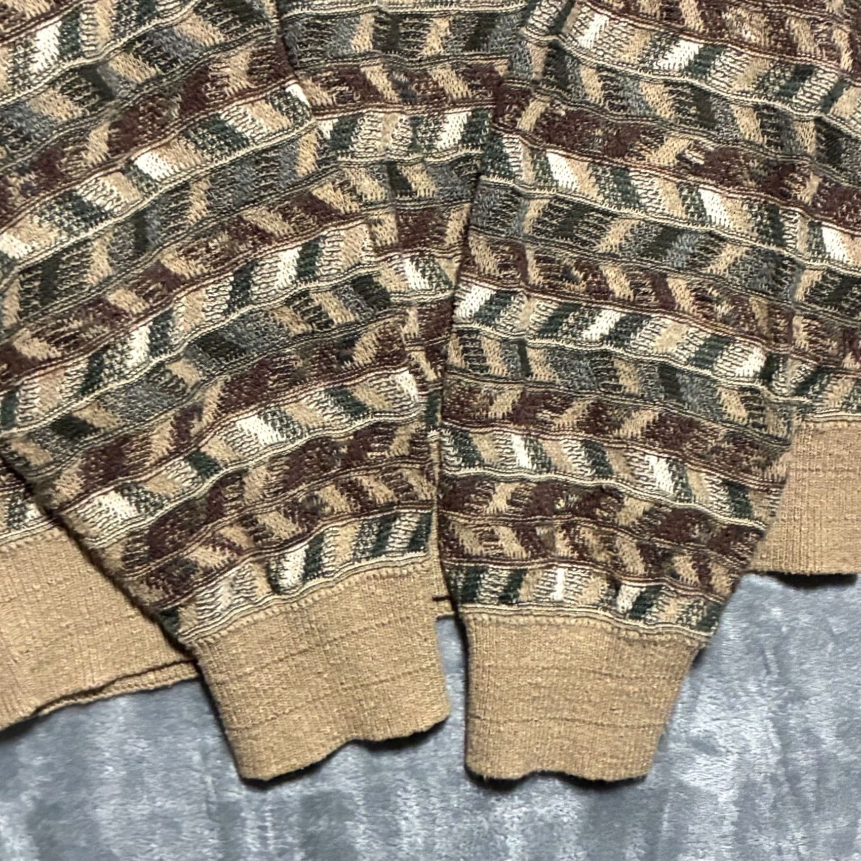 Vintage VINTAGE Tricots St Raphael Bloomingdale's Geometric Knit Sweater Men's XL Brown Size US XL / EU 56 / 4 - 4 Thumbnail