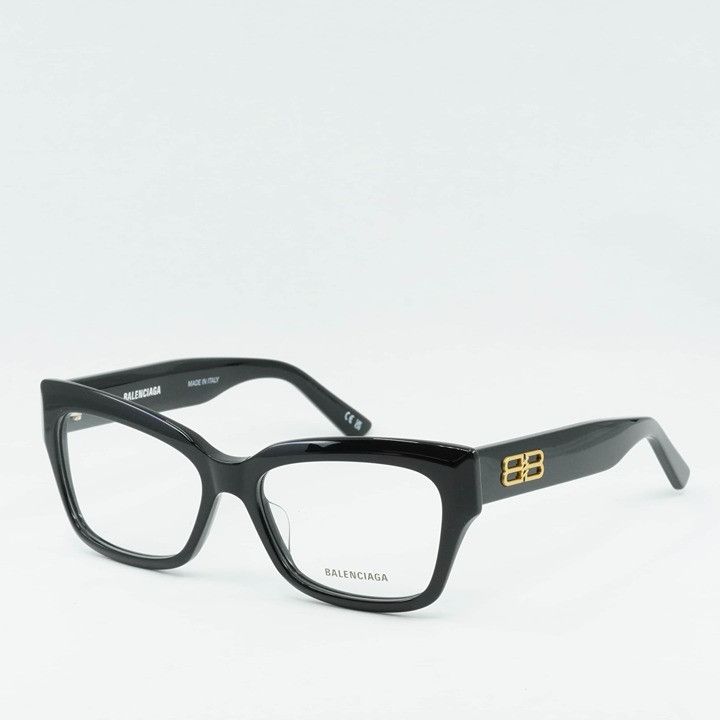 Balenciaga Balenciaga BB0274O 001 Eyeglasses Black 55mm Cat Eye Frame Size ONE SIZE - 1 Thumbnail