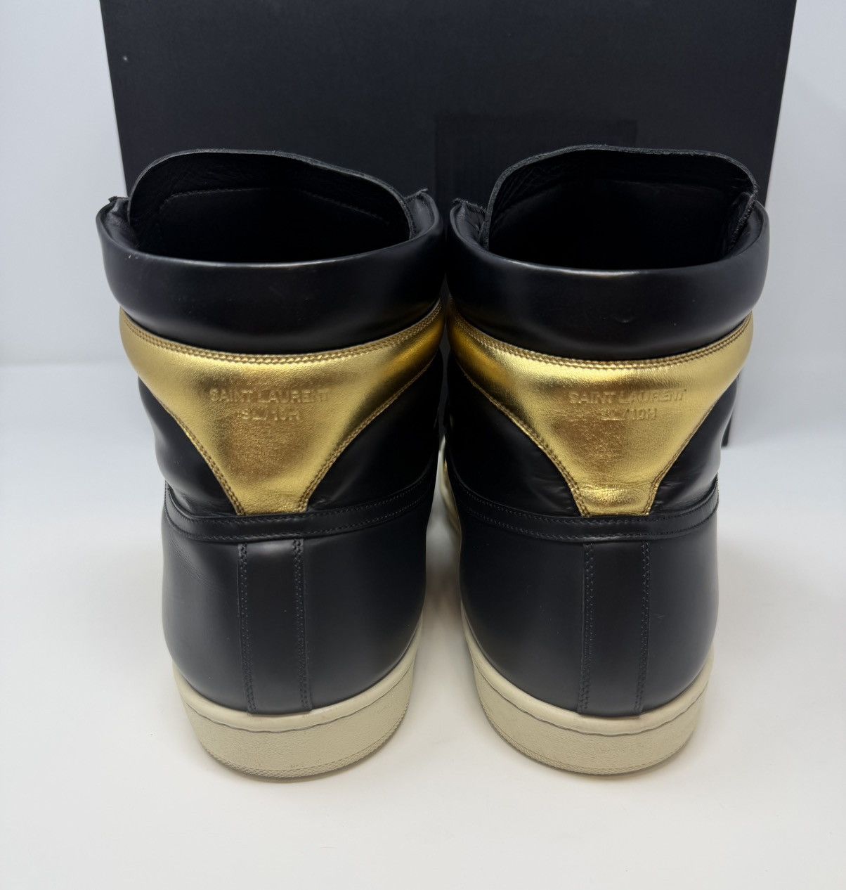 Yves Saint Laurent Saint Laurent SL-10 High Court Classic Sneaker Black/Gold Size US 10 / EU 43 - 5 Thumbnail