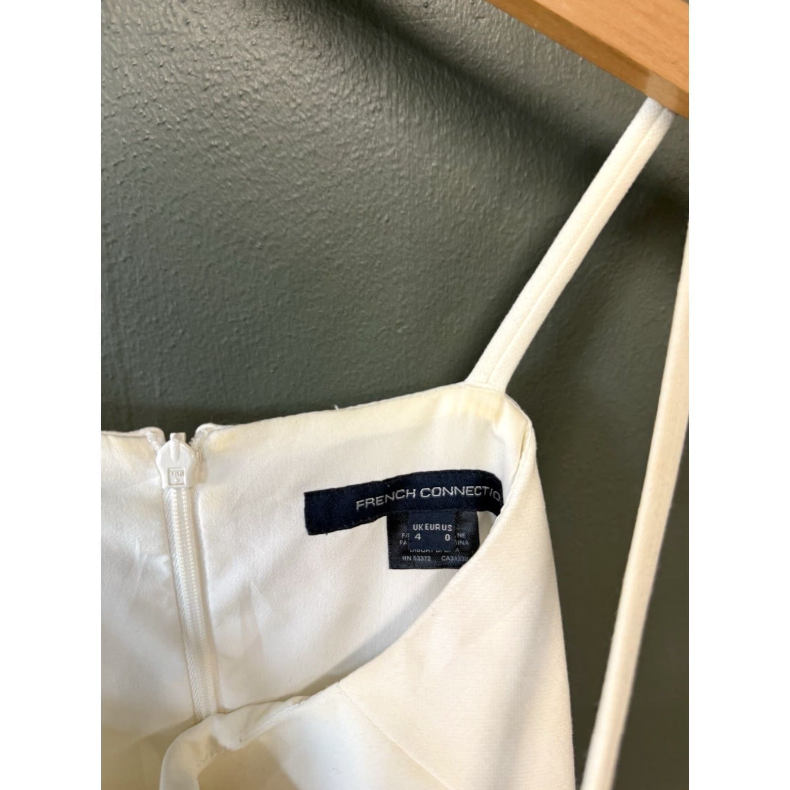 French Connection French Connection Womens White Sleeveless Slip Dress Short Size 0 Size 25" / US 0 / IT 36 - 3 Thumbnail