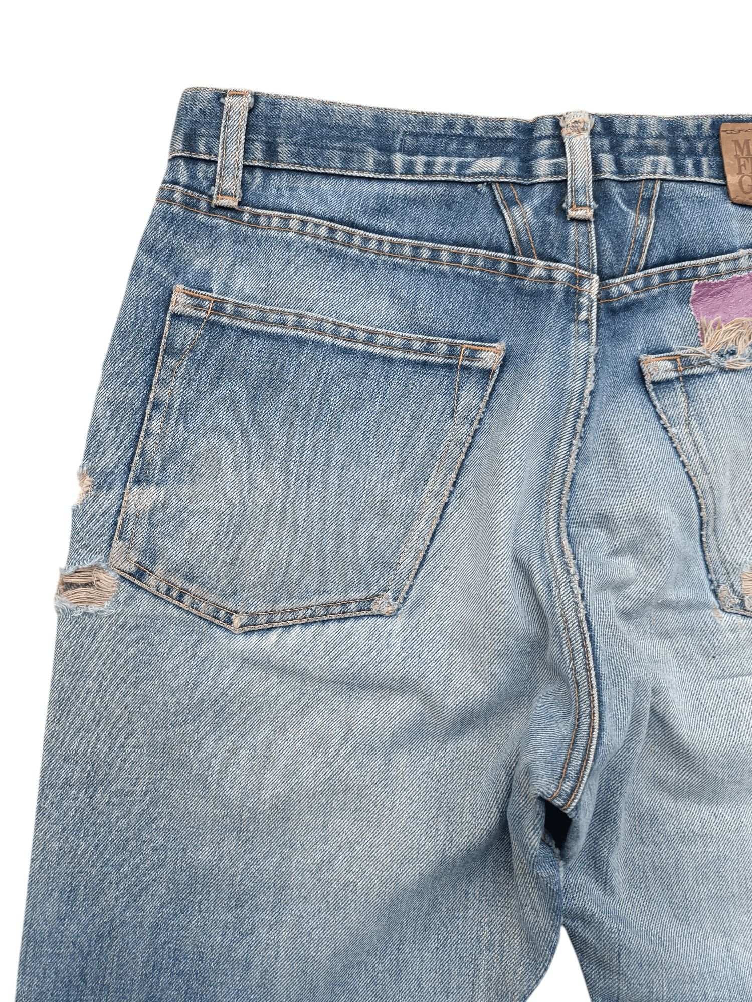 Marithe + Francois Girbaud × Vintage Marithe Francois Girbaud Stoned Washed Rips Distress Jeans Size US 30 / EU 46 - 17 Thumbnail