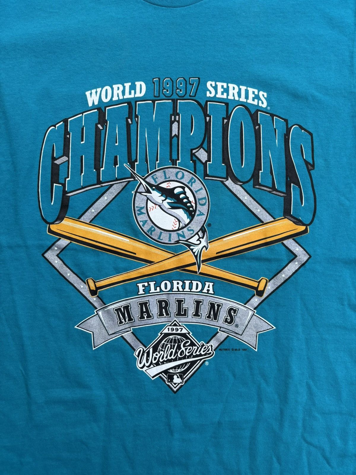 Vintage Vintage 1997 Florida Marlins World Series T Shirt Size US M / EU 48-50 / 2 - 2 Thumbnail