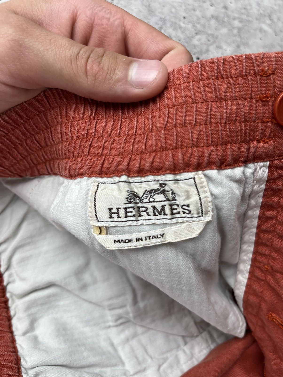 Hermes Vintage Hermes Linen Shorts Luxury Old Money Size US 34 / EU 50 - 4 Thumbnail