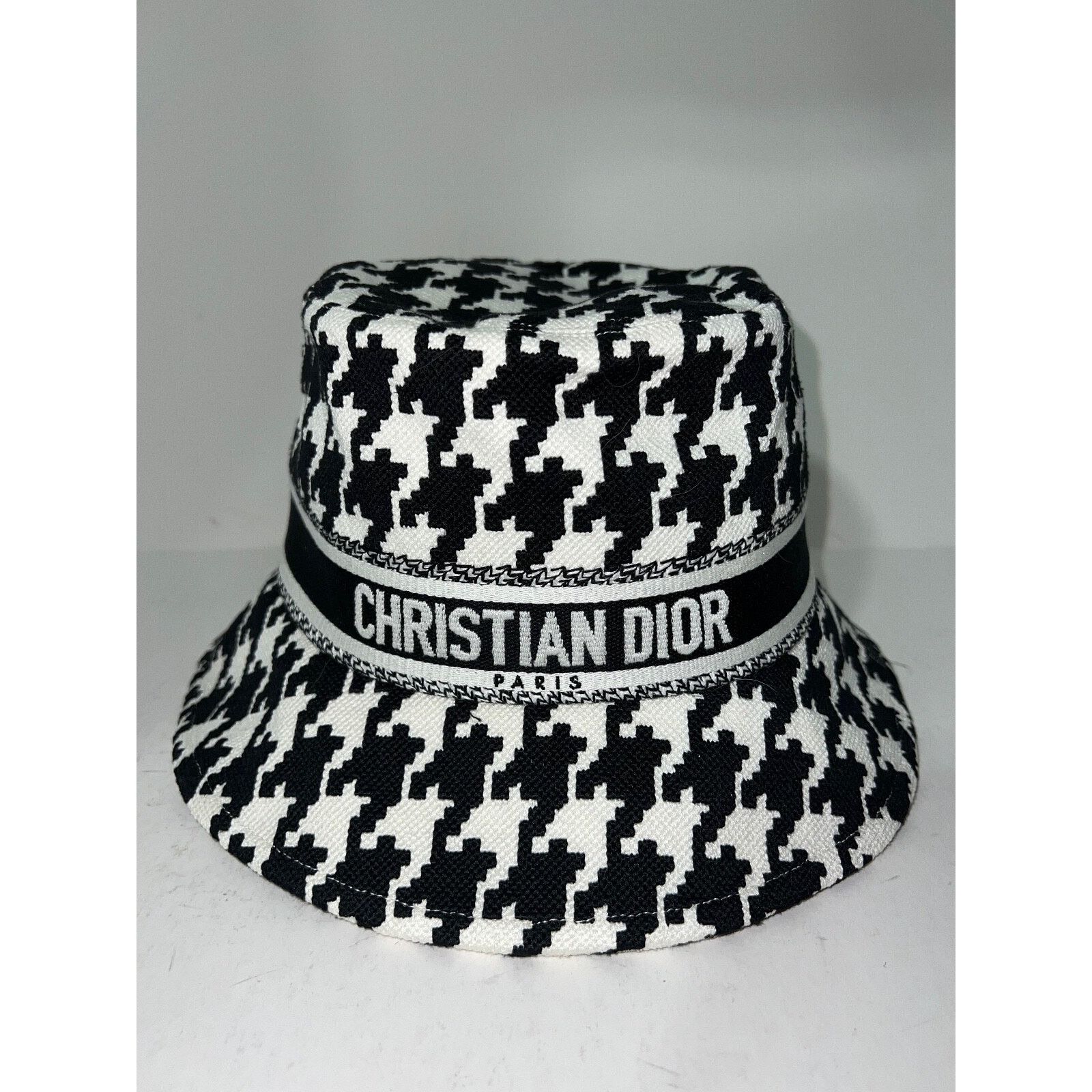 Dior Christian Dior Jacquard Cotton Logo Sun Bucket Hat 57 Size ONE SIZE - 2 Thumbnail