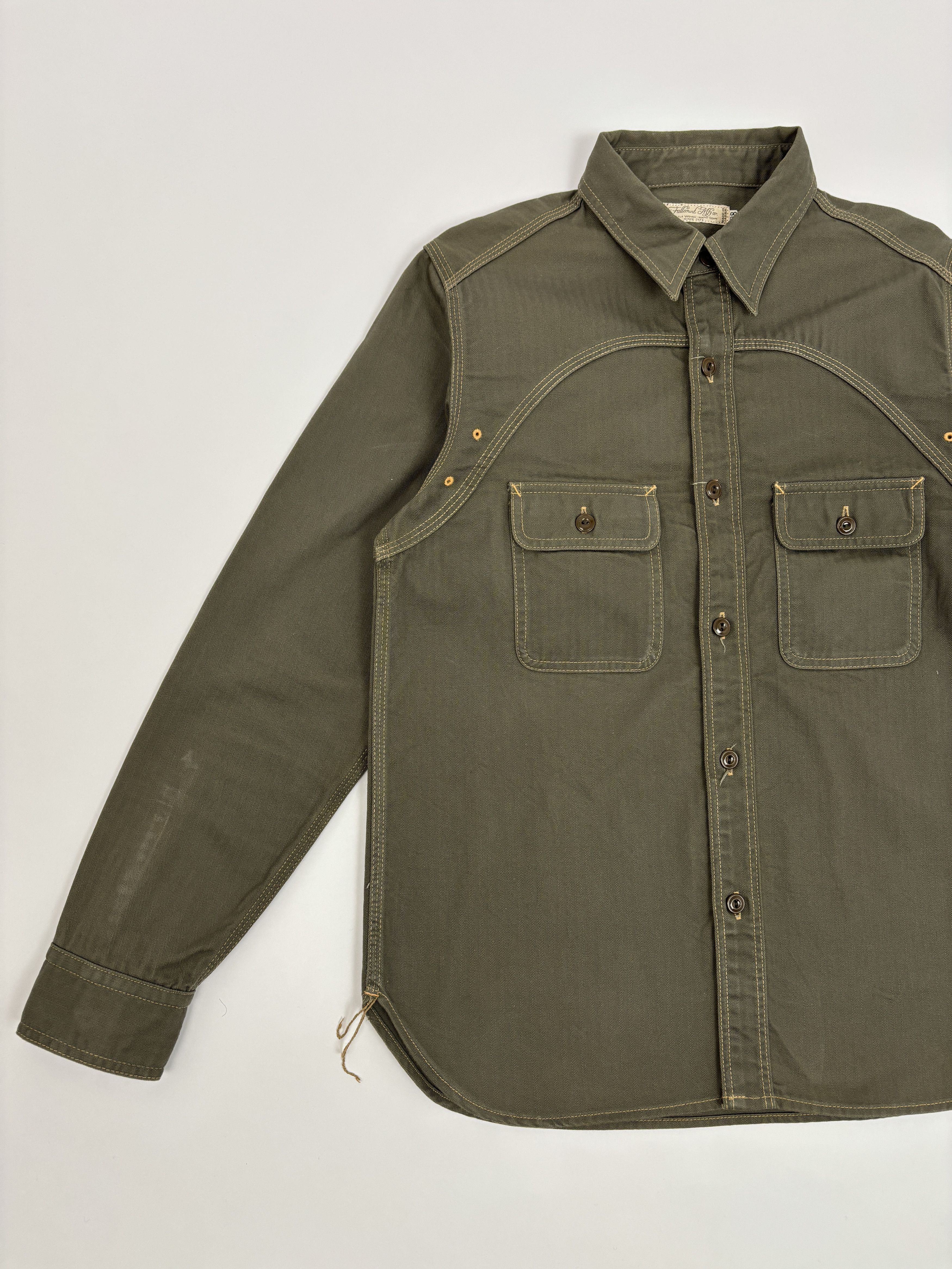 Full Count & Co. Fullcount Herringbone Work Shirt Size US M / EU 48-50 / 2 - 3 Thumbnail